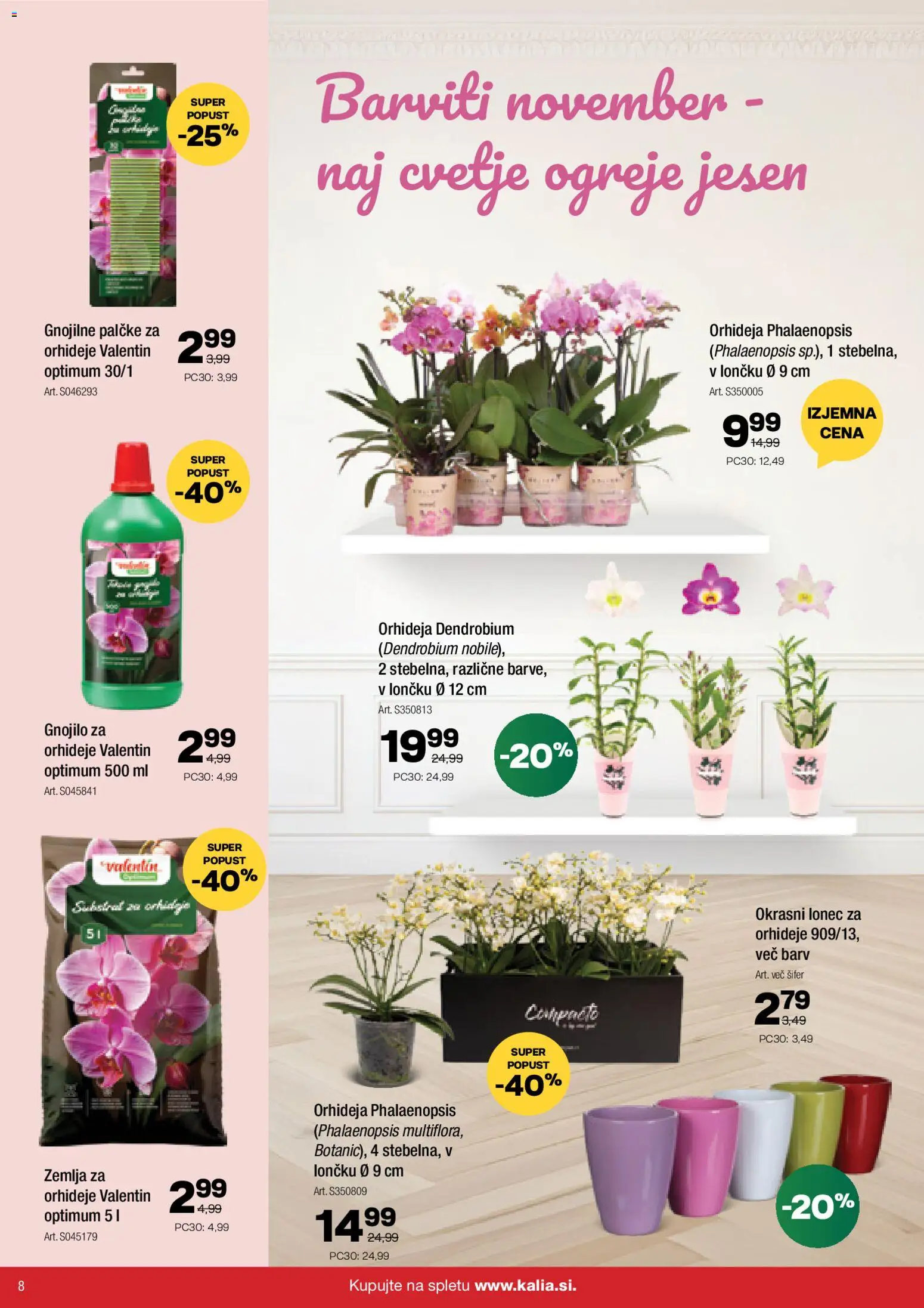Novi Kalia katalog ponudbe – veljaven od 10.11.2025 | Stran: 8 | Izdelki: Žemlja, Cvetje