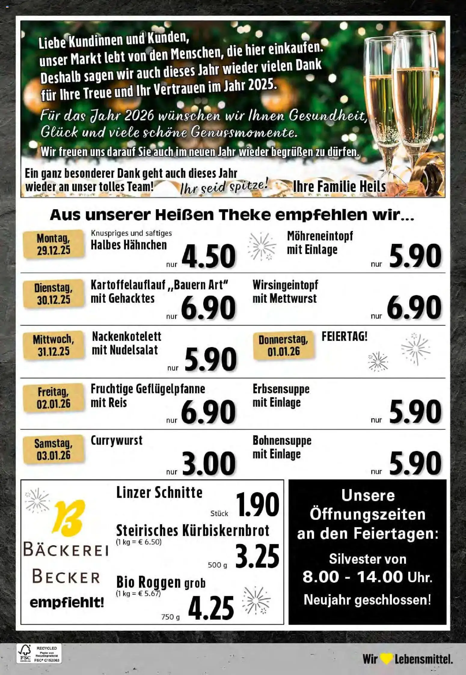 Edeka prospekt Reken-Bahnhof	 – gültig ab 28.12.2025 | Seite: 24 | Produkte: Hahnchen, Bäckerei, Theke, Reis