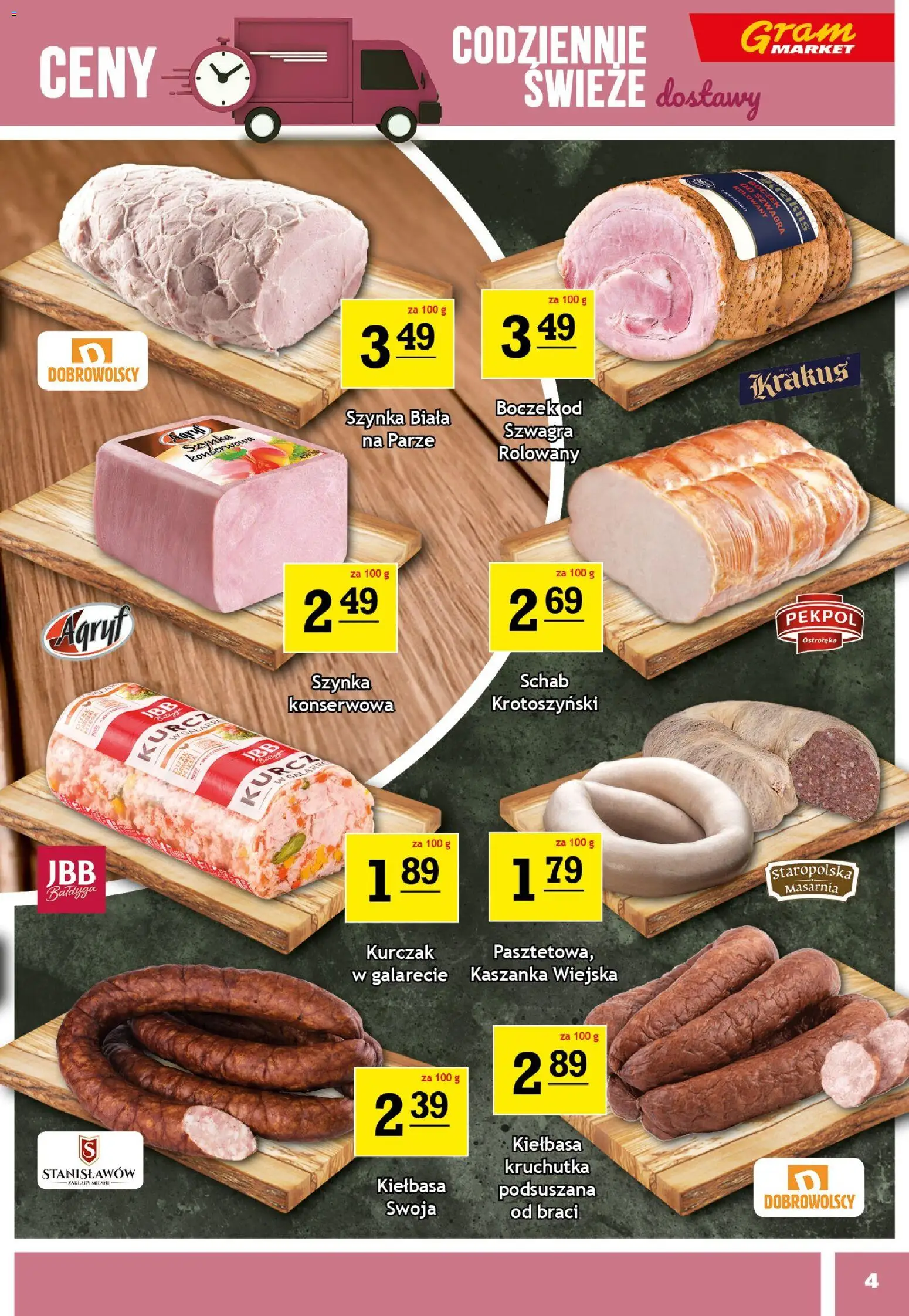 Gram Market Black Friday od 19.11.2025 | Strona: 4 | Produkty: Kiełbasa, Schab, Kaszanka, Boczek
