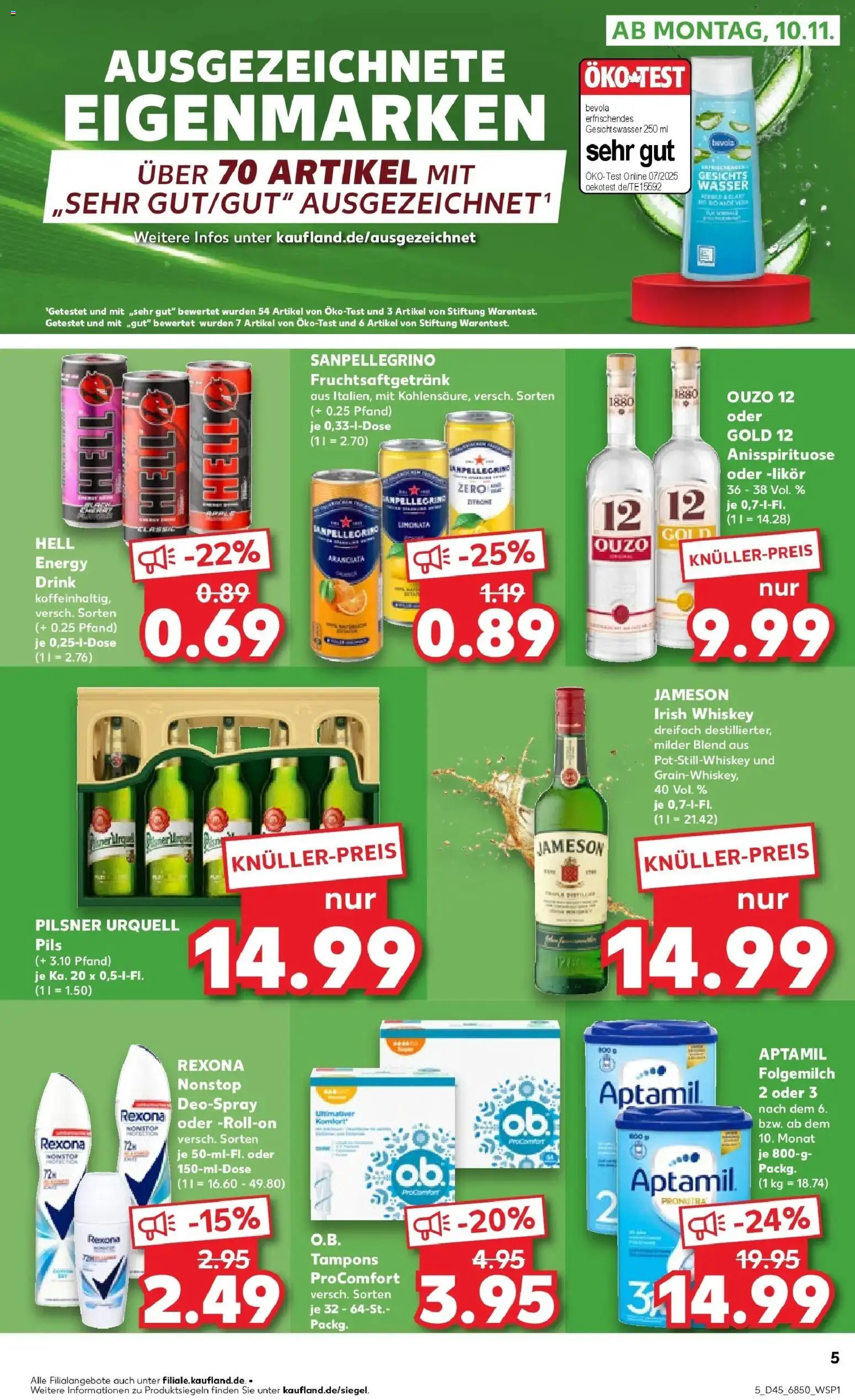 Kaufland prospekt Dingolfing	 – gültig ab 10.11.2025 | Seite: 5 | Produkte: Pils, Jameson, Pilsner urquell, Whiskey