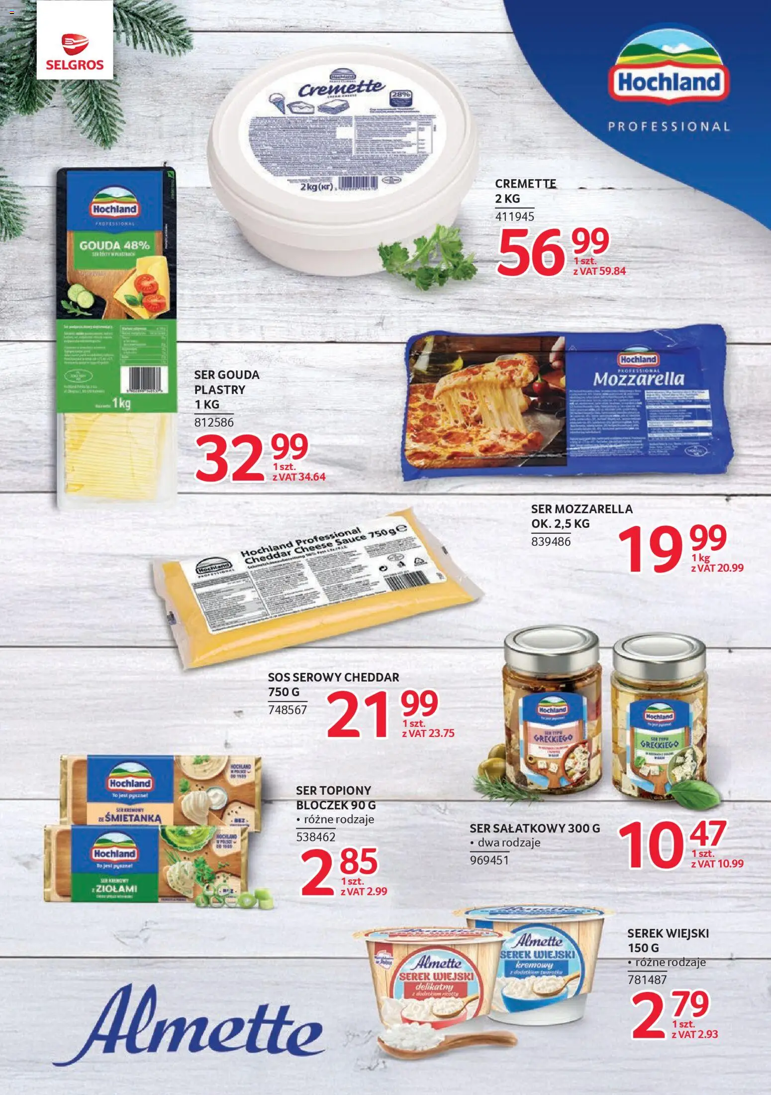 Selgros cash&carry Gazetka - Markowe produkty od 22.01.2026 | Strona: 2 | Produkty: Serek, Ser, Mozzarella, Sos