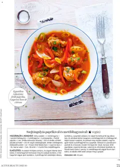 Szejtángulyás paprikával és metélőhagymával ( vegán), Szejtángulyás paprikával és metélőhagymával - amely érvényes a következő dátumtól: 16.10.2025 | Oldal: 75 | Termékek: Vöröshagyma, Ételízesítő, Só, Citrom