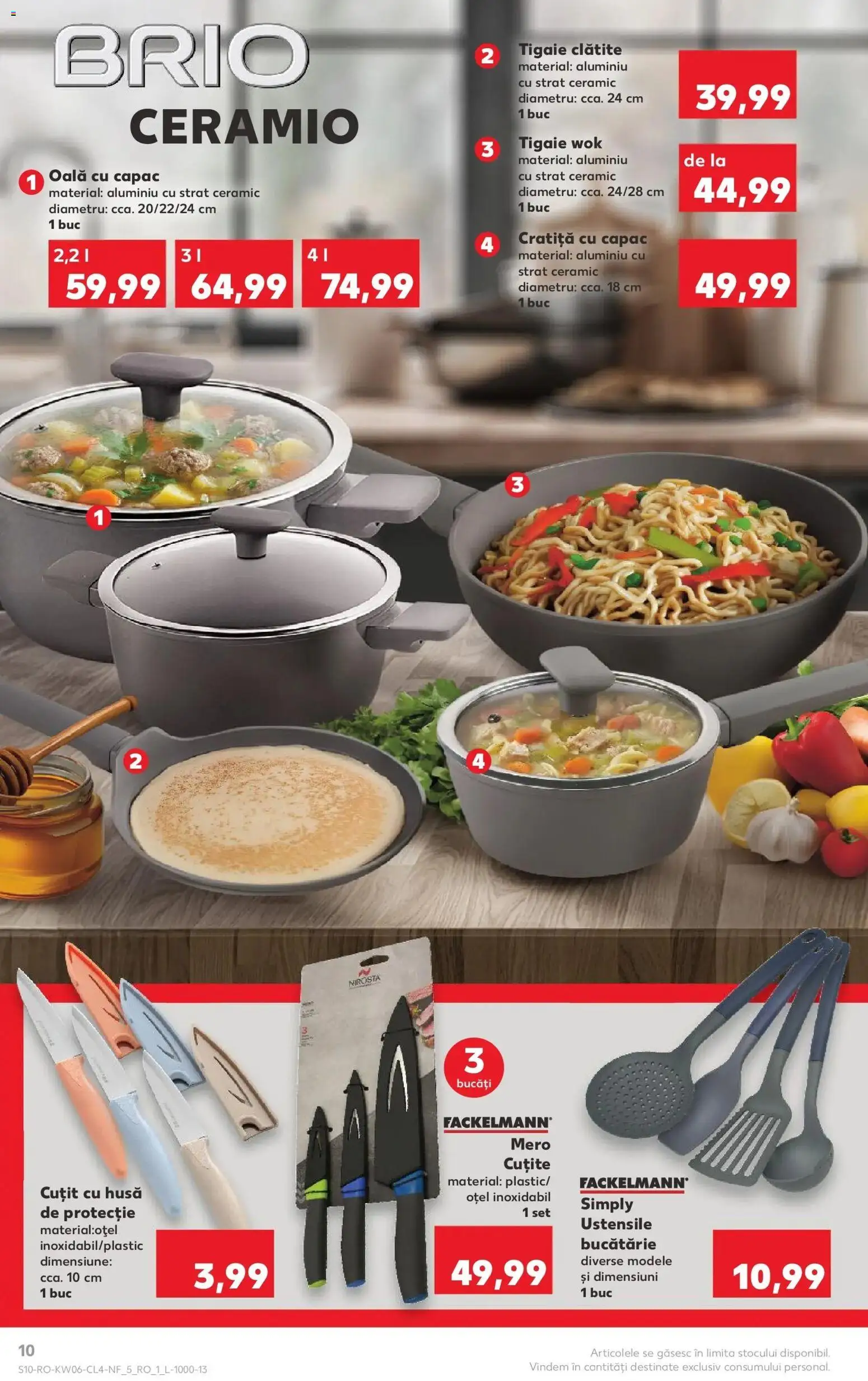 Noul catalog Kaufland – valabil de la 04.02.2026 | Pagină: 10 | Produse: Tigaie, Oală, Cuțit, Clătite
