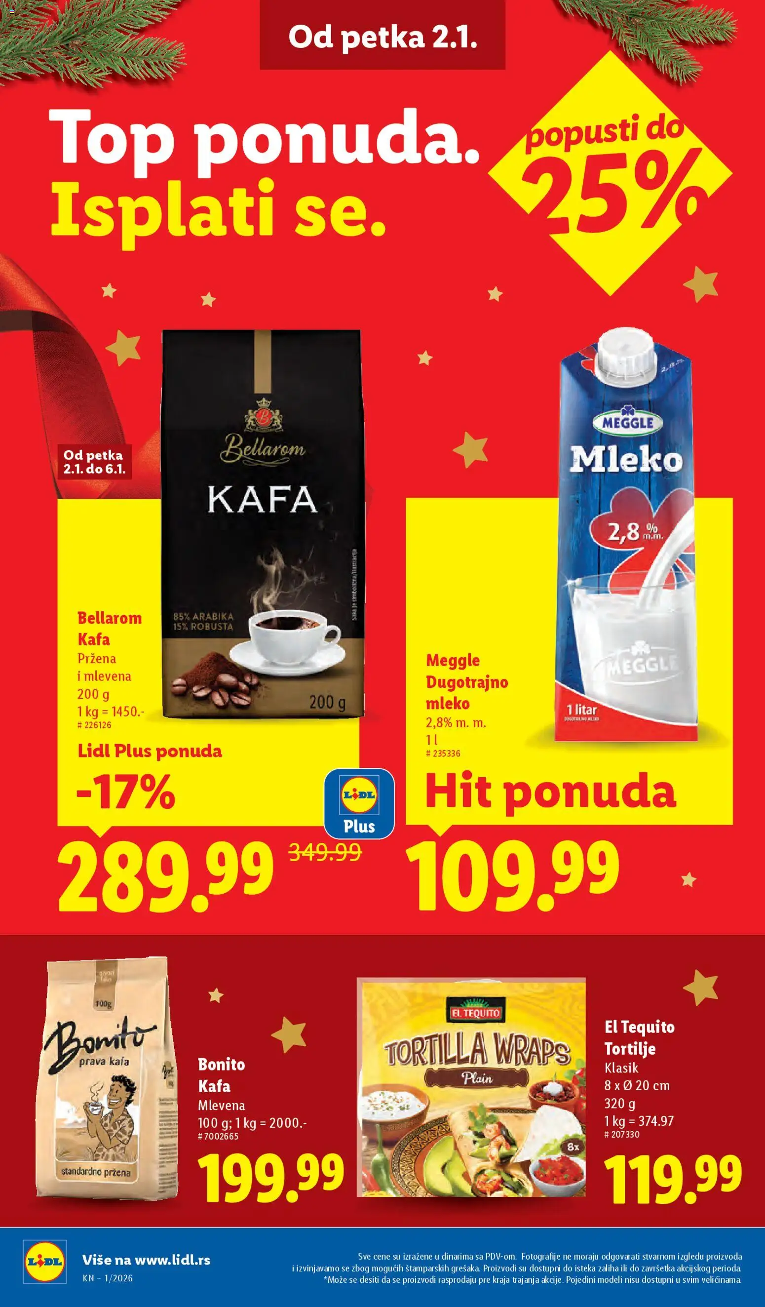 Lidl katalog - važi od 02.01.2026 | Strana: 24 | Proizvode: Dugotrajno mleko, Mleko, Kafa