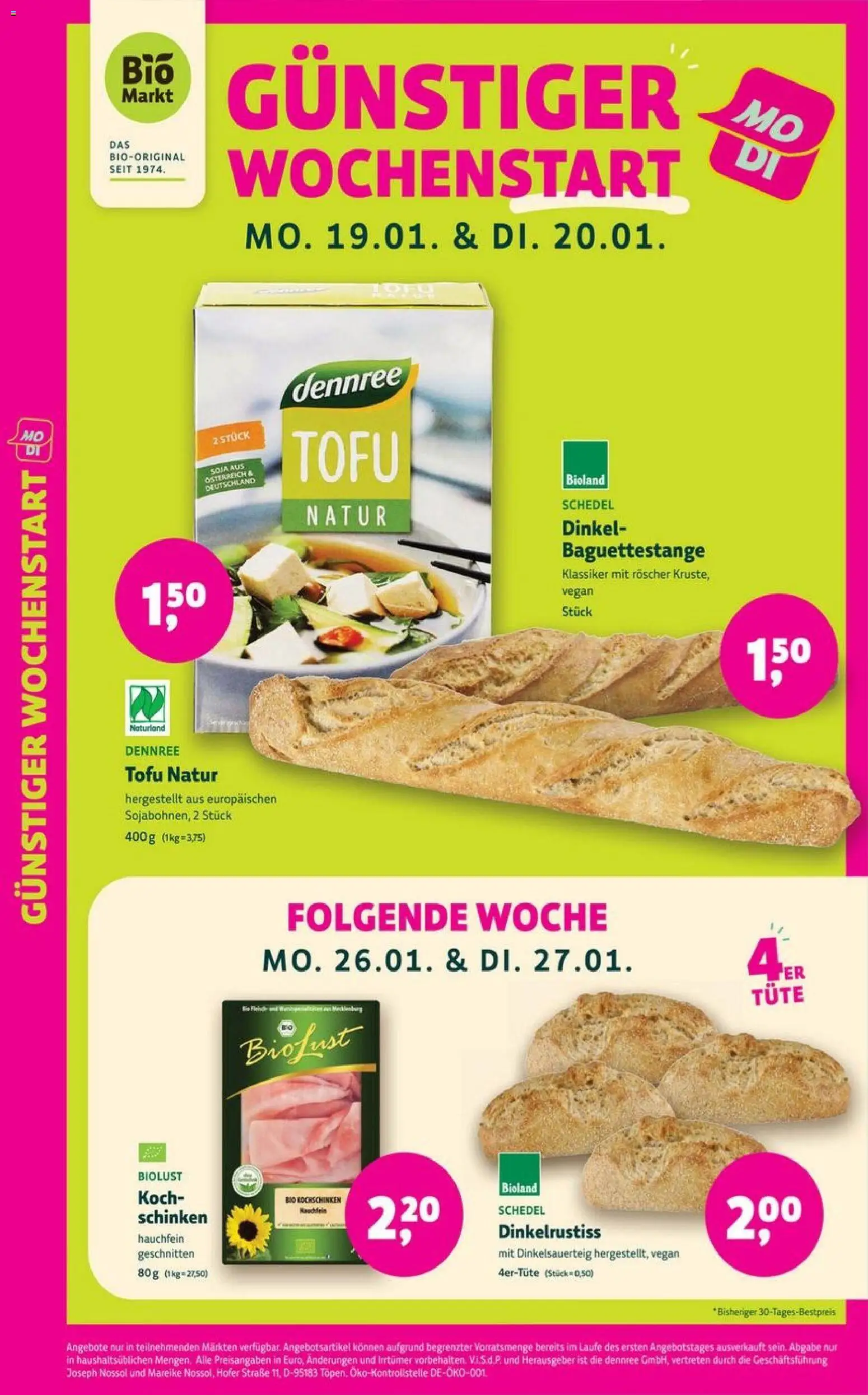 Denns BioMarkt Angebote – gültig ab 14.01.2026 | Seite: 7 | Produkte: Schinken