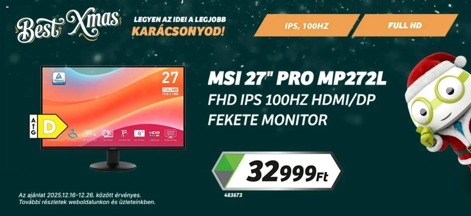 Best Byte akciós ujság - amely érvényes a következő dátumtól: 16.12.2025 | Oldal: 4 | Termékek: Monitor