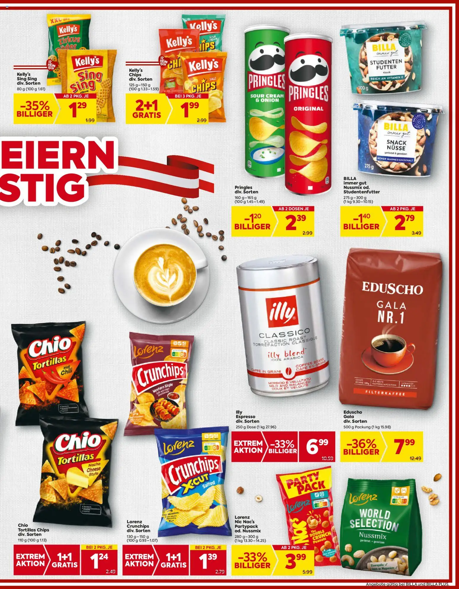 Billa Flugblatt gültig ab 23.10.2025 | Seite: 13 | Produkte: Chips, Nüsse, Chili