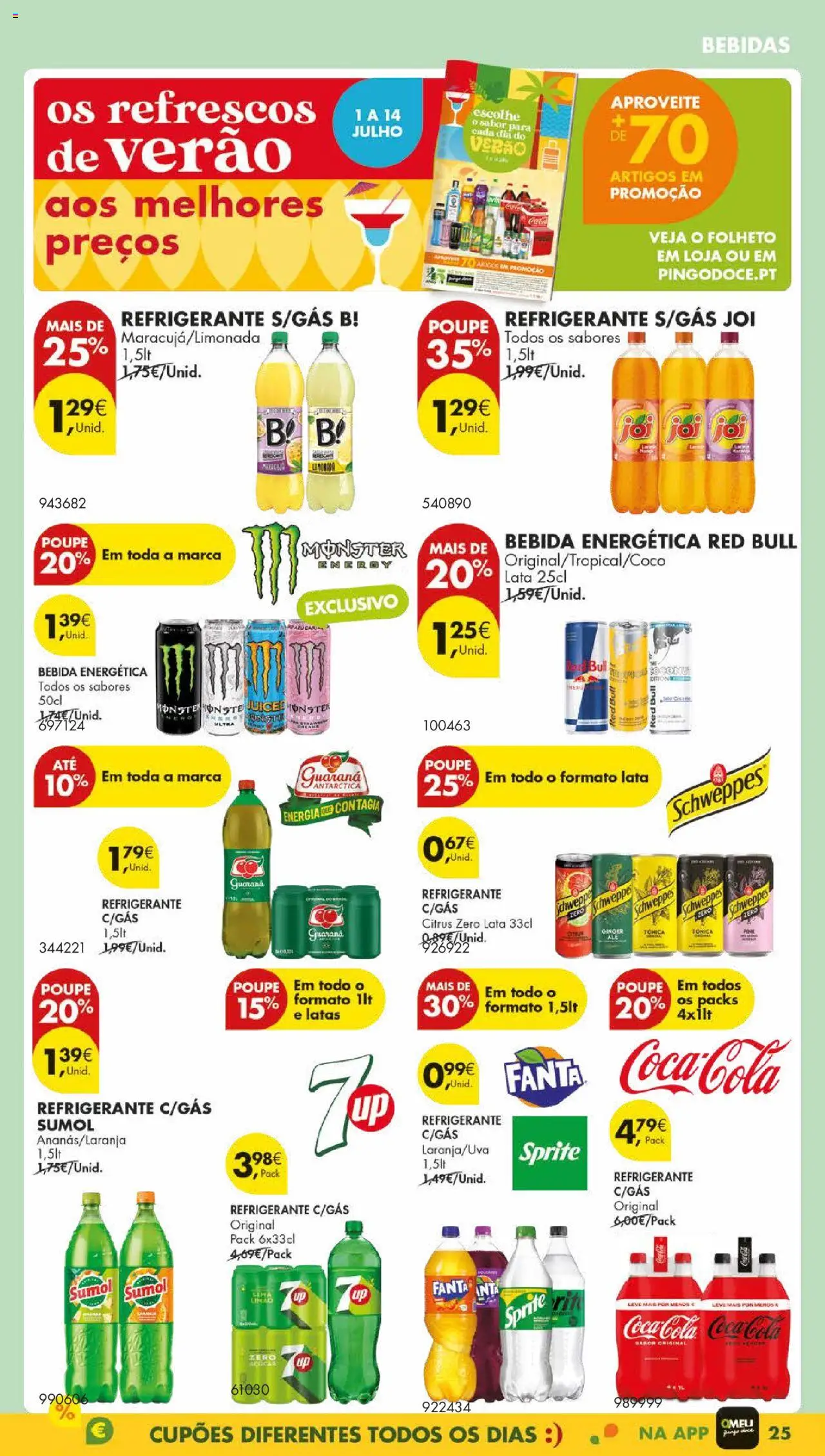 Pingo Doce folheto │ válido de 01.07.2025 | Página: 29 | Produtos: Refrigerante, Fanta, Coca-cola, Bebida
