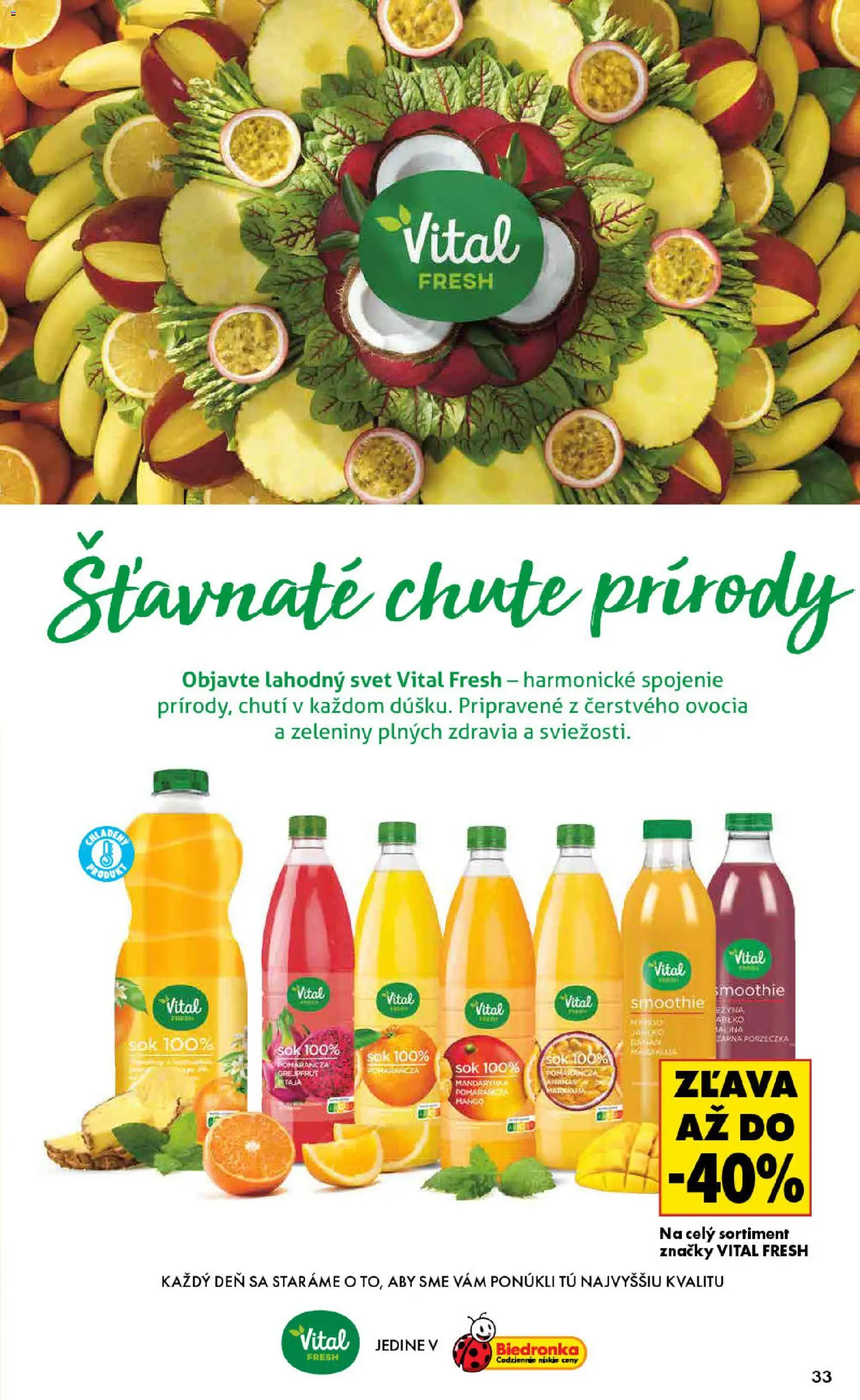 Nové Biedronka akcie – leták je platný od 30.04.2026 | Strana: 33 | Produkty: Ananás, Mango