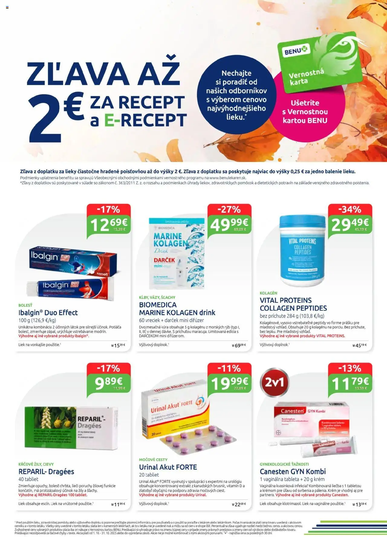 Nové BENU Lekáreň akcie – leták je platný od 01.10.2025 | Strana: 10 | Produkty: Difúzer, Kolagén, Krém