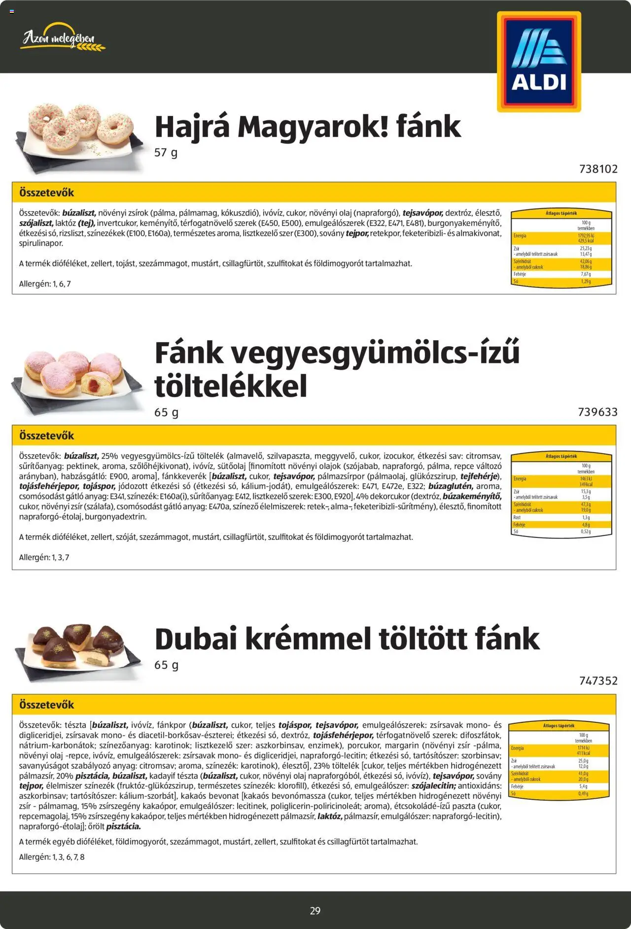 Aldi akciós ujság - amely érvényes a következő dátumtól: 26.08.2024 | Oldal: 29 | Termékek: Burek, Bagel, Csokoládé, Só