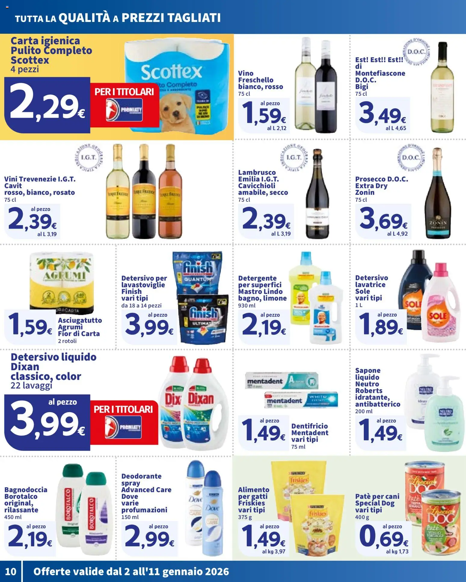 Volantino SIGMA del 02.01.2026 | Pagina: 10 | Prodotti: Sapone, Deodorante, Dentifricio, Lavatrice