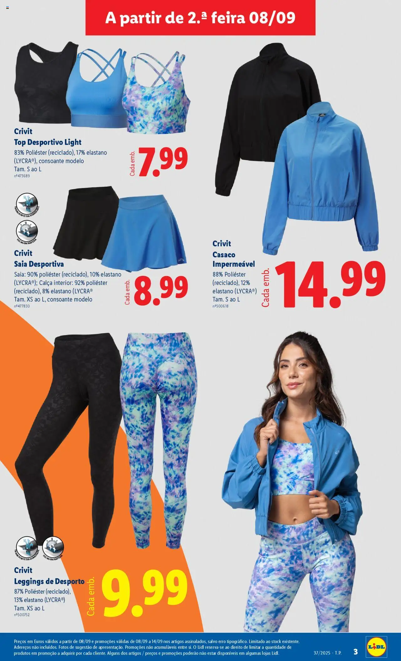 Lidl Novidades │ válido de 08.09.2025 | Página: 3 | Produtos: Casaco, Saia, Calça, Leggings