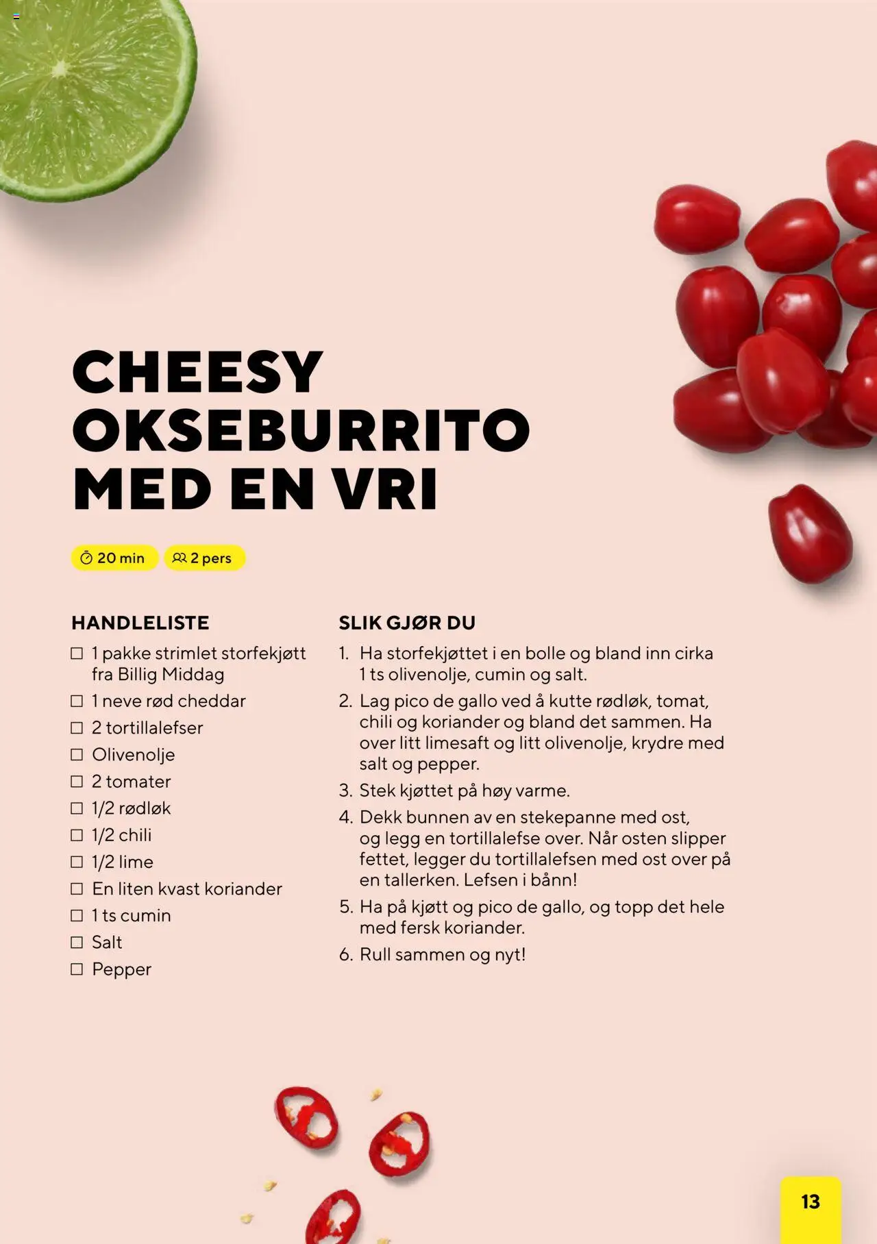 {H1} | Side: 13 | Produkter: Desk, Olivolja, Koriander, Rødløk