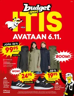 Budget Sport-mainoslehti voimassa 06.11.2025 alkaen