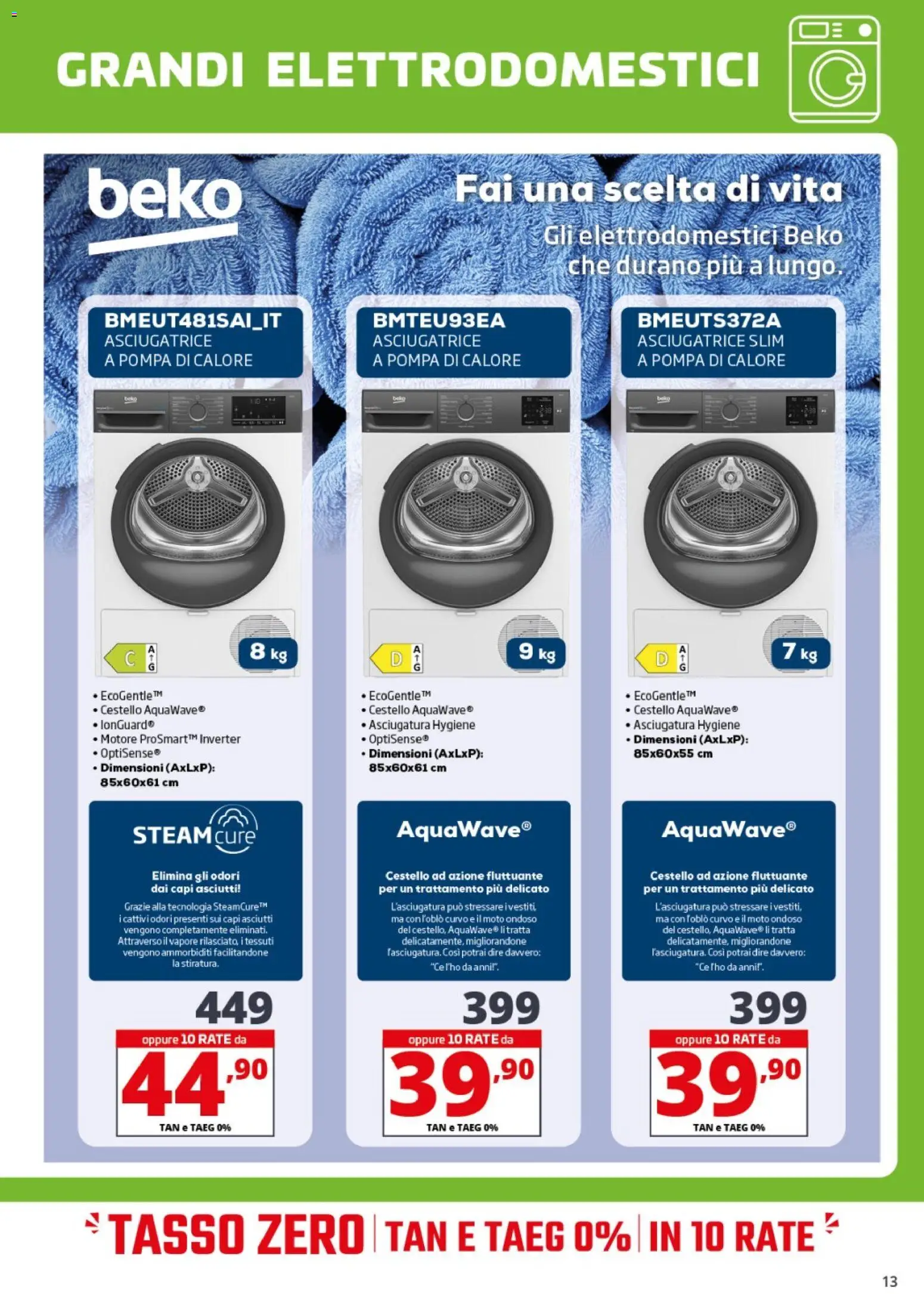 Volantino Comet del 24.02.2026 | Pagina: 13 | Prodotti: Asciugatrice