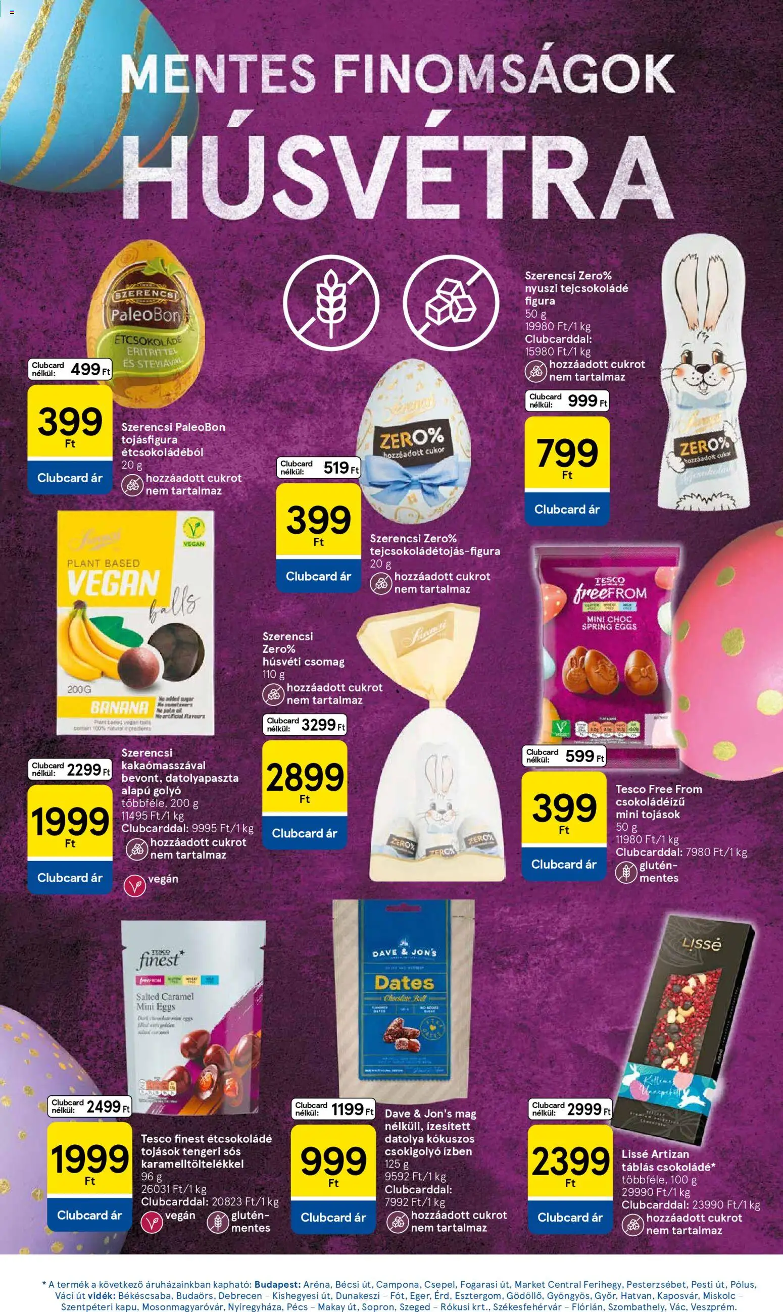 Tesco akciós ujság - amely érvényes a következő dátumtól: 26.03.2026 | Oldal: 11 | Termékek: Datolya, Étcsokoládé, Tejcsokoládé, Cukor