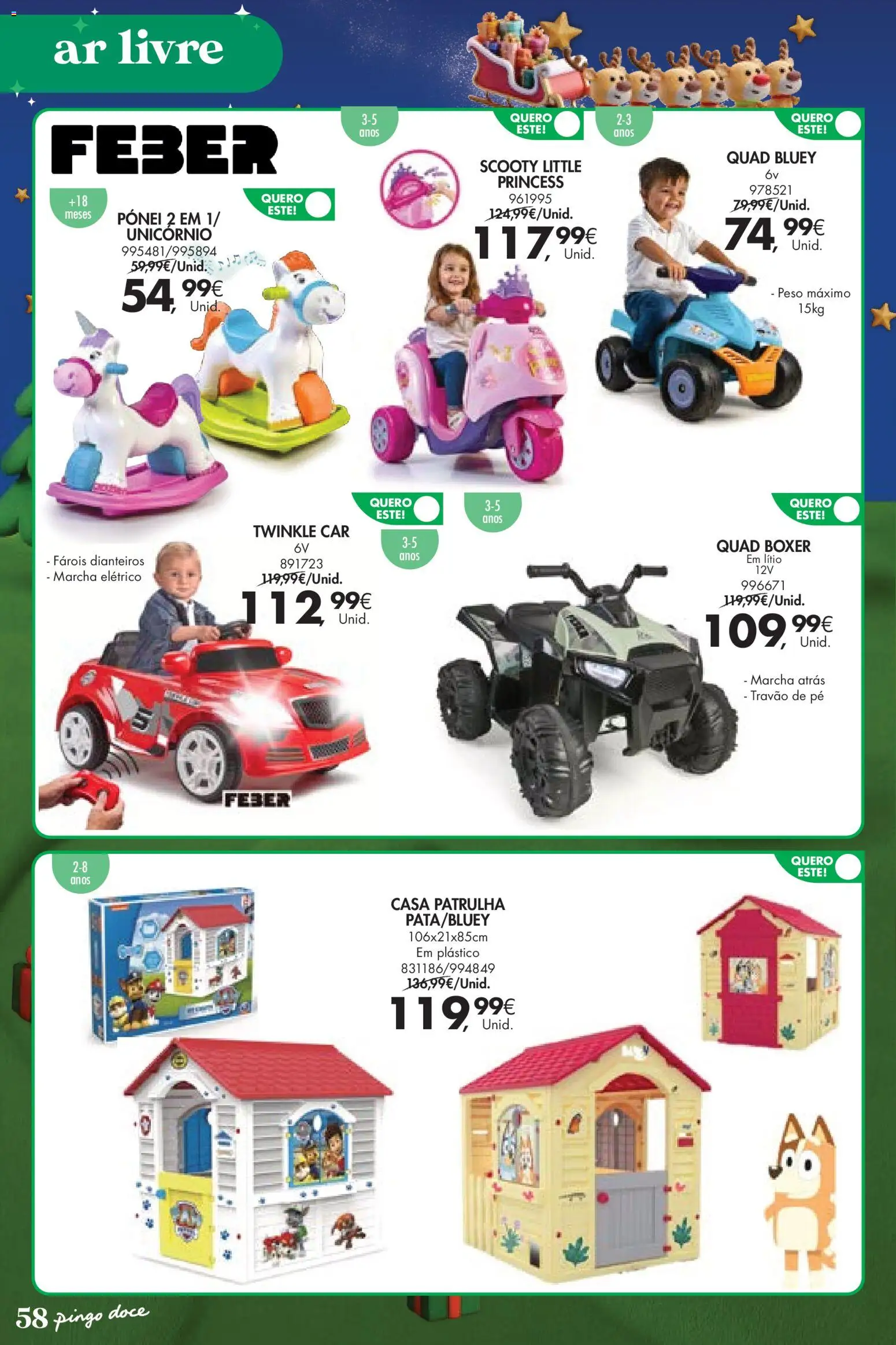Pingo Doce  Brinquedos Natal Lojas Hipers │ válido de 18.11.2025 | Página: 58