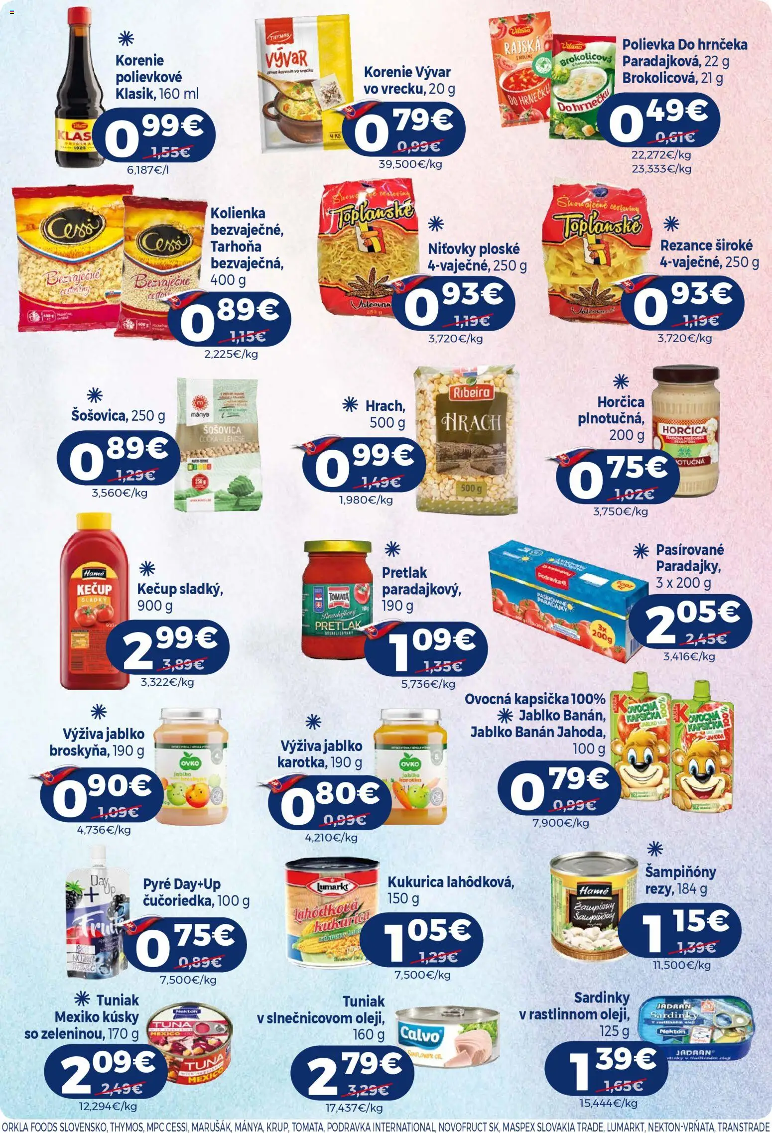 Nové Milk Agro akcie – leták je platný od 04.02.2026 | Strana: 13 | Produkty: Paradajky, Hrach, Šošovica, Kečup