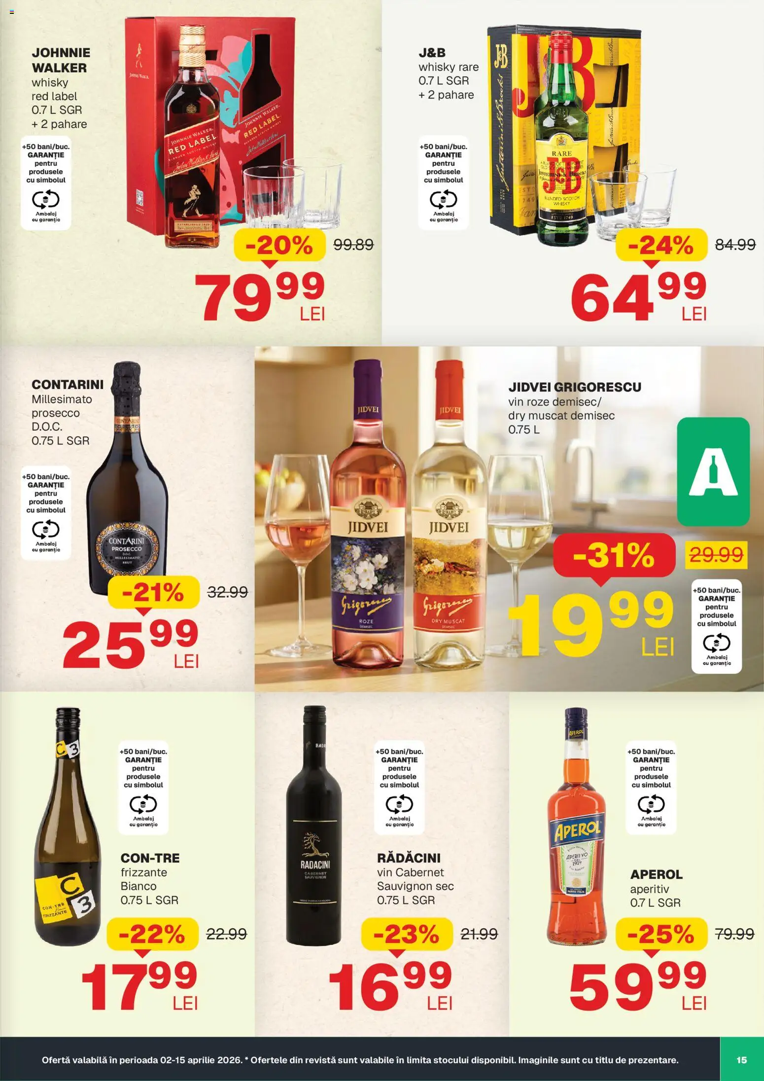 Noul catalog Annabella – valabil de la 02.04.2026 | Pagină: 15 | Produse: Pahare, Prosecco, Vin, Aperol