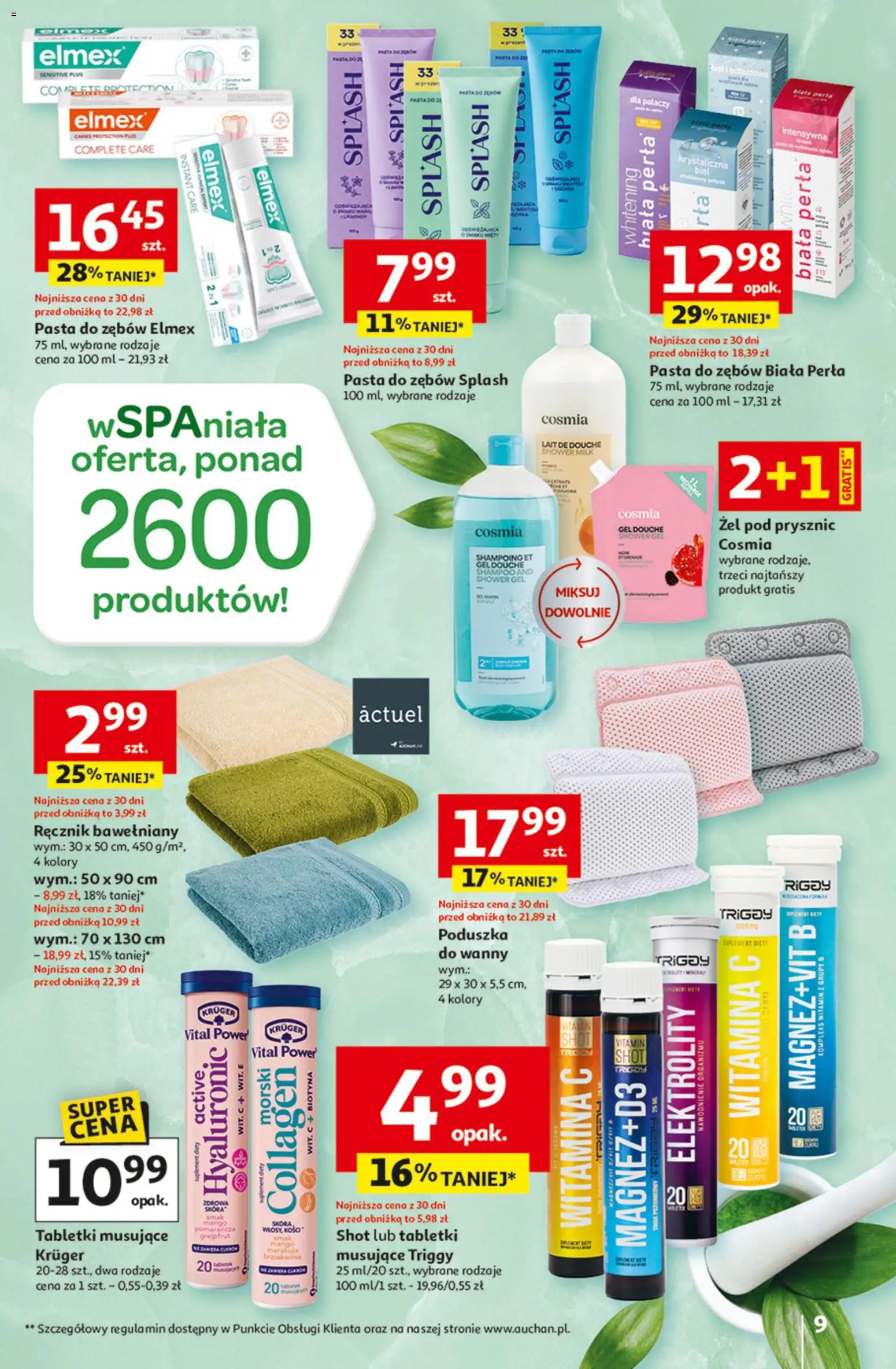 Auchan Gazetka - 30 Lat Hipermarket od 26.02.2026 | Strona: 9 | Produkty: Mango, Brzoskwinia, Poduszka, Pasta do zębów