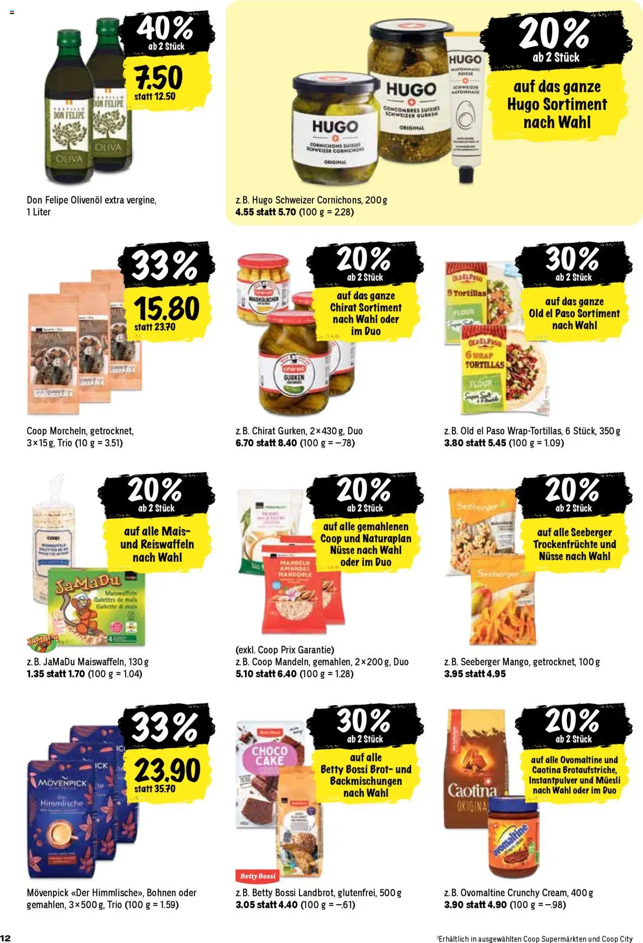 Coop Aktionen – gültig ab 09.10.2025 | Seite: 12 | Produkte: Brot, Mango, Nüsse, Gurken