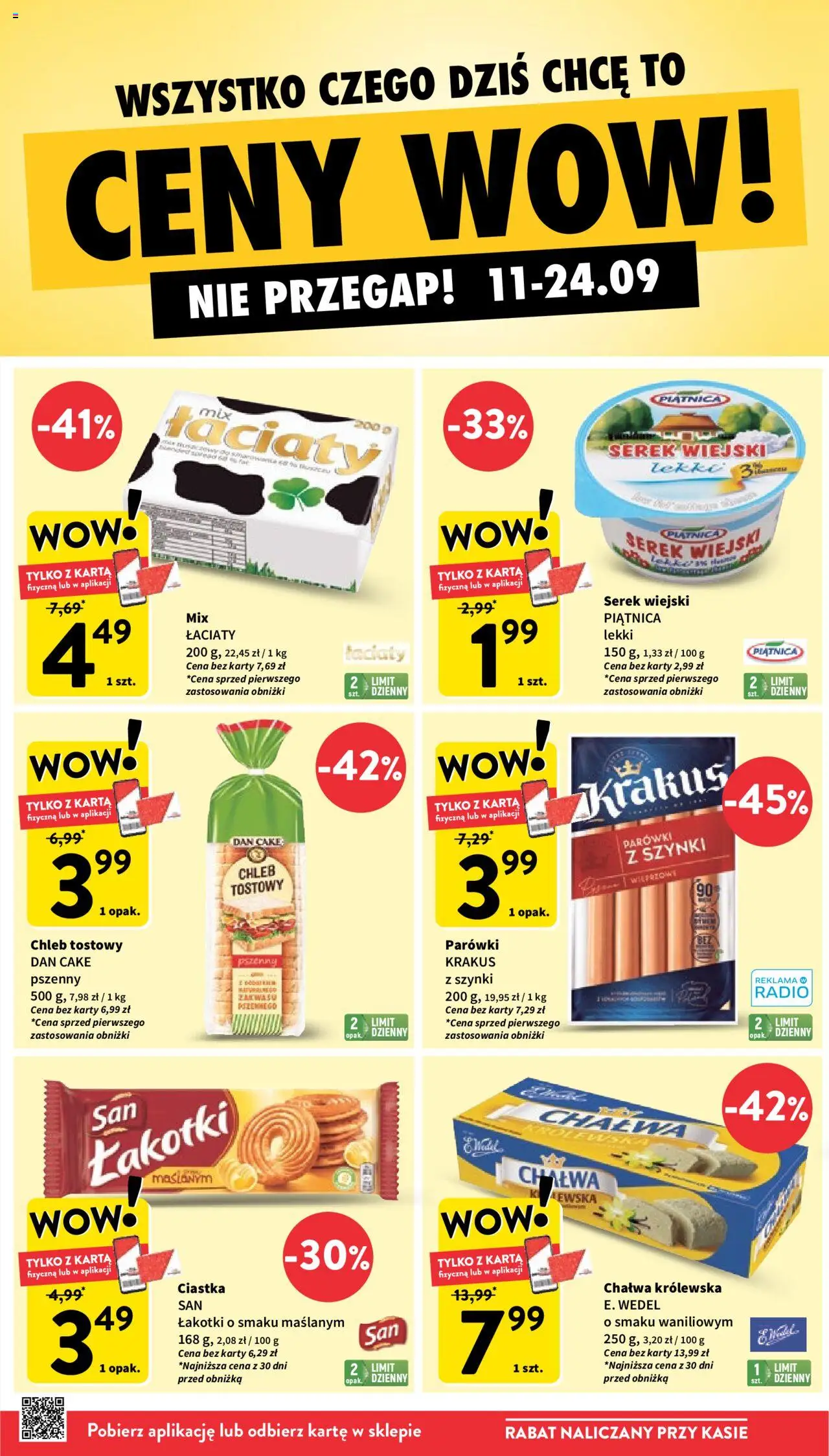 Intermarche Gazetka od 11.09.2025 | Strona: 2 | Produkty: Karta, Radio, Serek, Serek wiejski