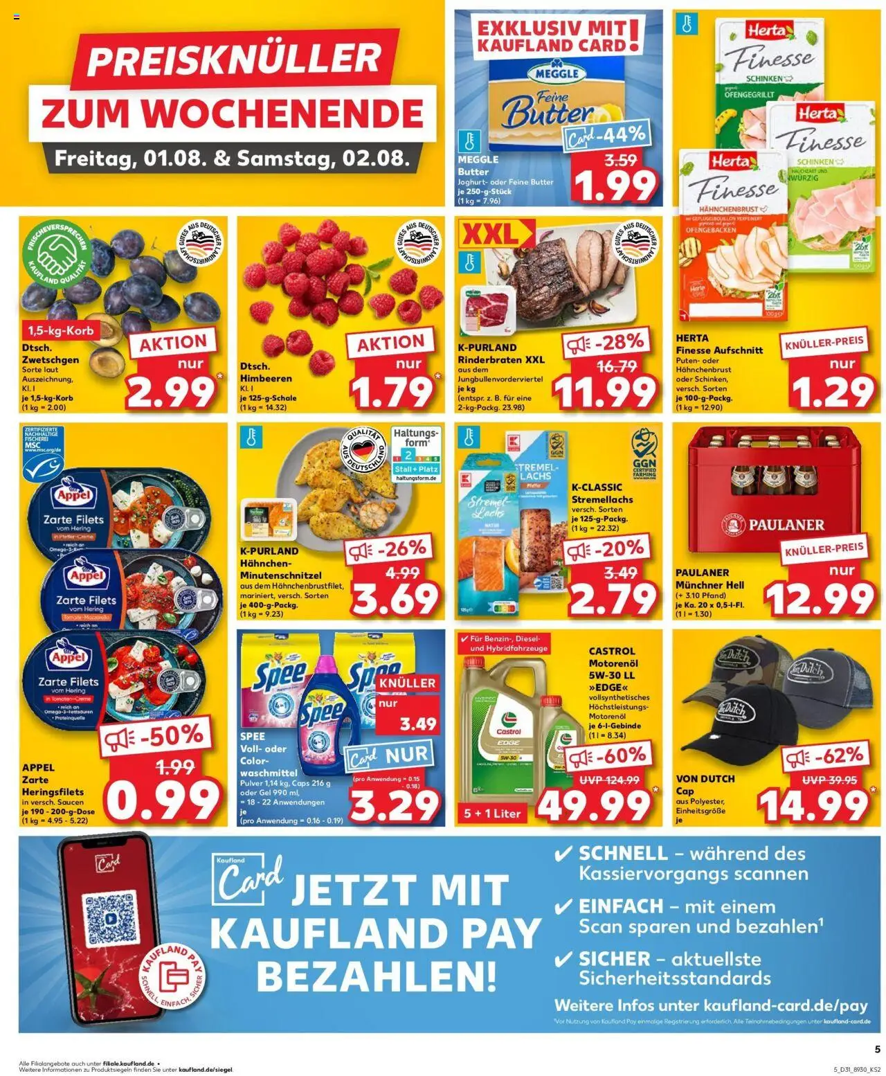 Kaufland prospekt Bad Saulgau	 - gültig ab dem 03.08.2025 | Seite: 16 | Produkte: Zwetschgen, Lachs, Spee, Paulaner