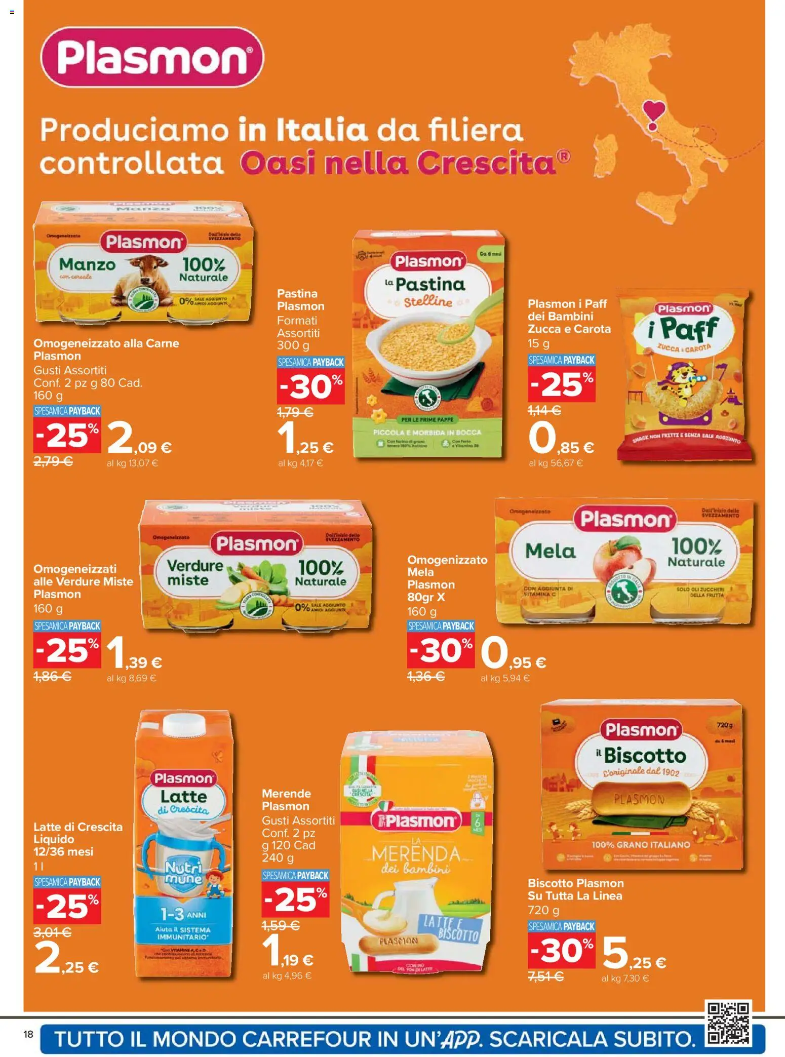 Volantino Carrefour del 07.04.2026 | Pagina: 18 | Prodotti: Carota, Latte, Zucca, Omogenizzato