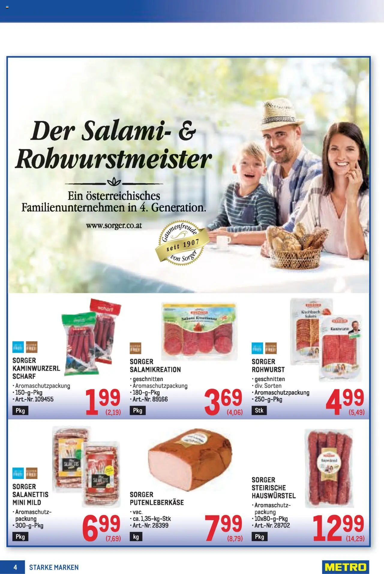 Metro  Starke Marken gültig ab 18.09.2025 | Seite: 4 | Produkte: Salami