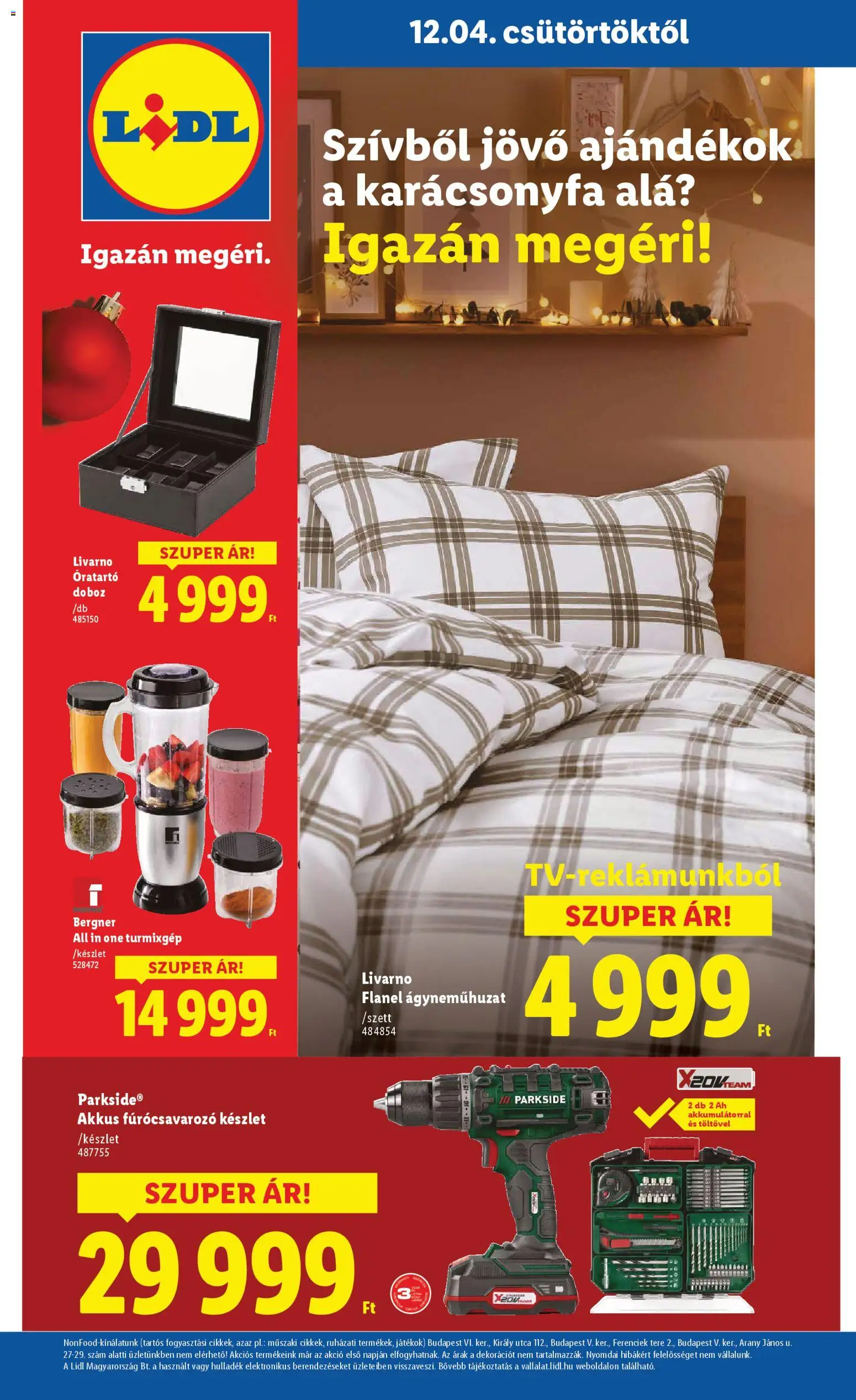 Lidl akciós ujság - amely érvényes a következő dátumtól: 04.12.2025 | Oldal: 22 | Termékek: Turmixgép, Játékok, Doboz, Ágyneműhuzat