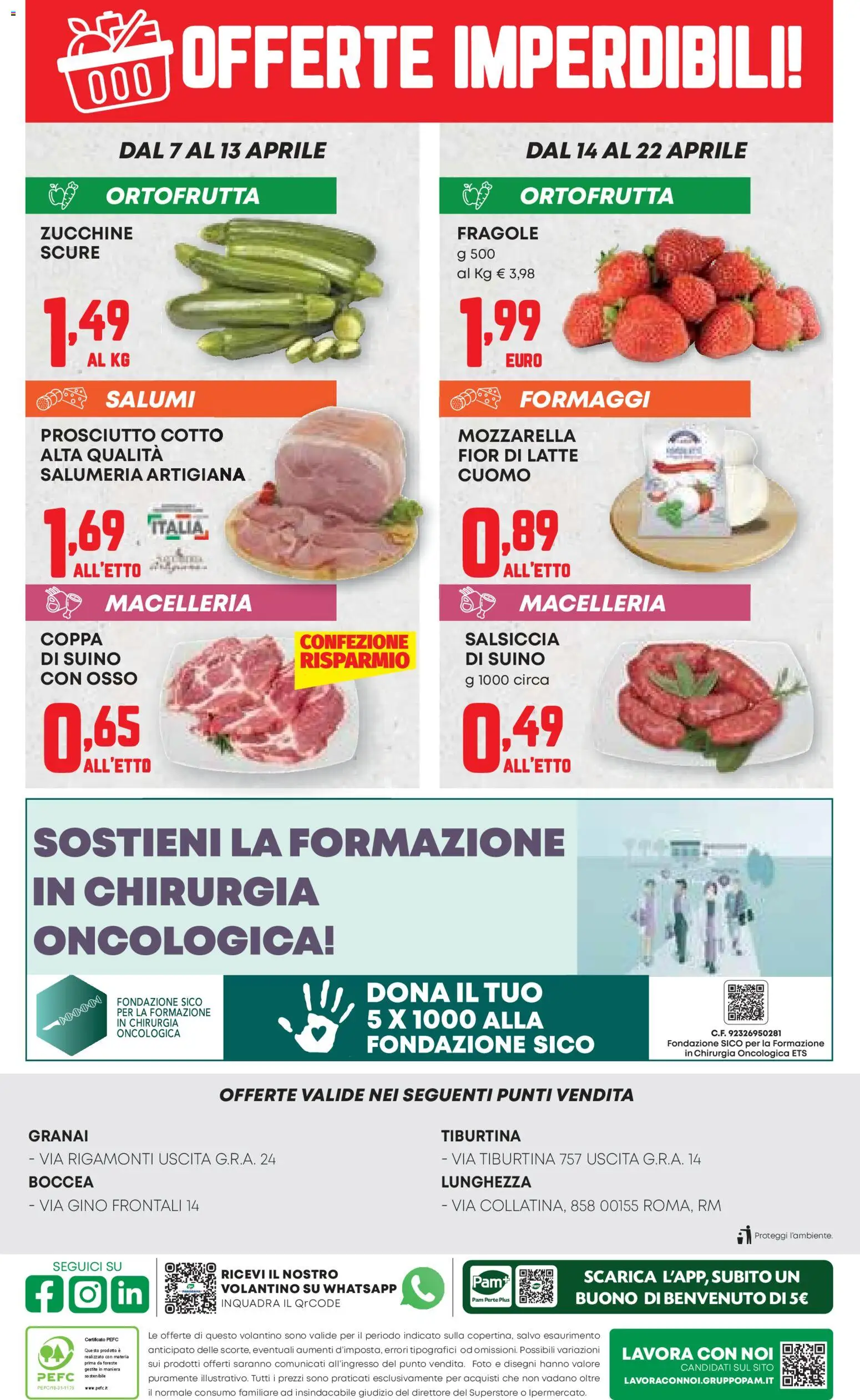 Volantino Panorama del 07.04.2026 | Pagina: 24 | Prodotti: Prosciutto Cotto, Mozzarella, Prosciutto, Zucchine