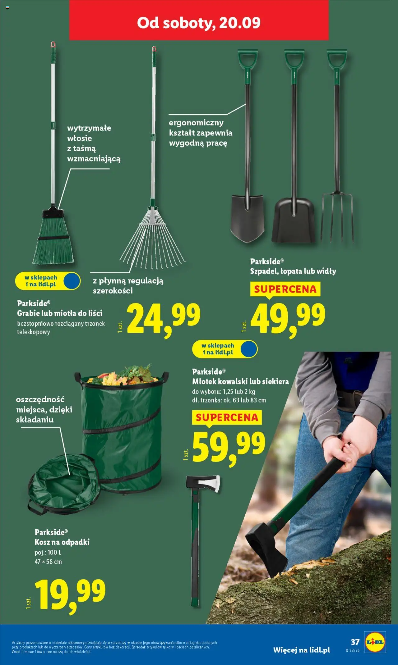 Lidl Katalog od 15.09.2025 | Strona: 49 | Produkty: Kosz, Siekiera