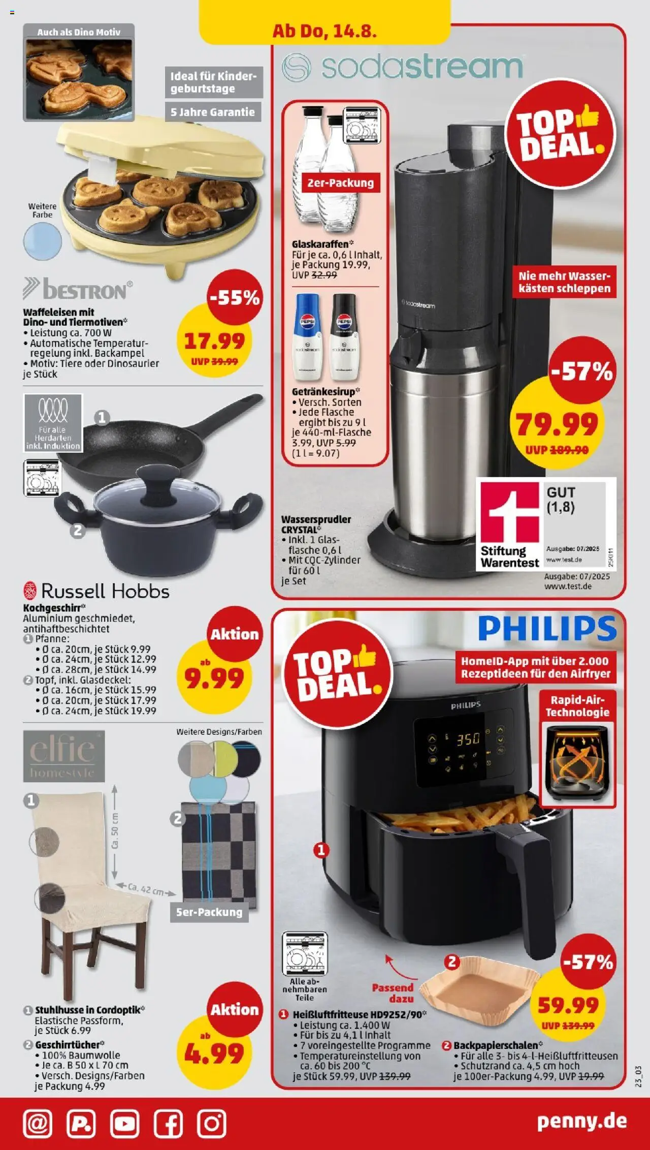 Penny - Hamburg - gültig ab dem 11.08.2025 | Seite: 23 | Produkte: Philips, Wasser, Waffeleisen, Sodastream