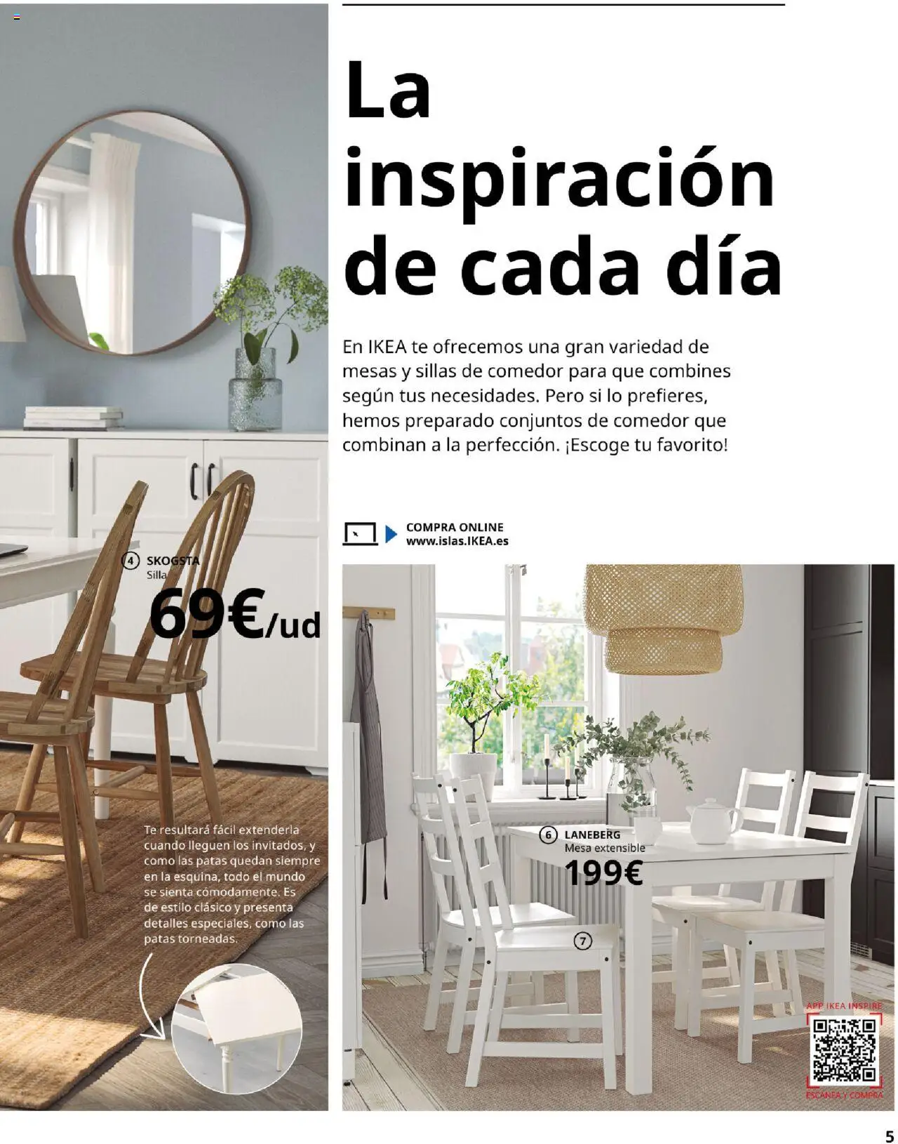 Catálogo IKEA Comedores │ válido desde el 04.02.2025 | Página: 5 | Productos: Mesa extensible, Té, Mesa, Silla