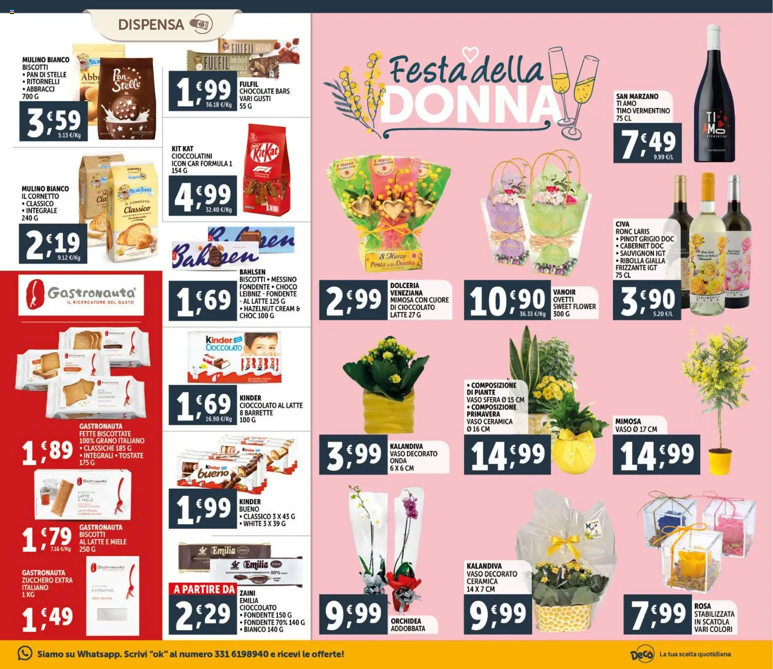 Volantino Decò del 06.03.2026 | Pagina: 13 | Prodotti: Zucchero, Cioccolatini, Scatola, Vaso