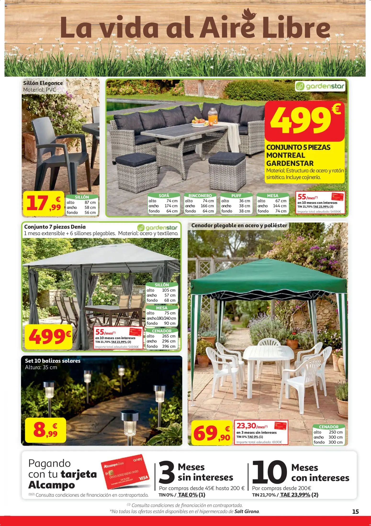 Alcampo HP Nacional │ válido desde el 21.04.2026 | Página: 15 | Productos: Mesa extensible, Mousse, Sofá, Sillón