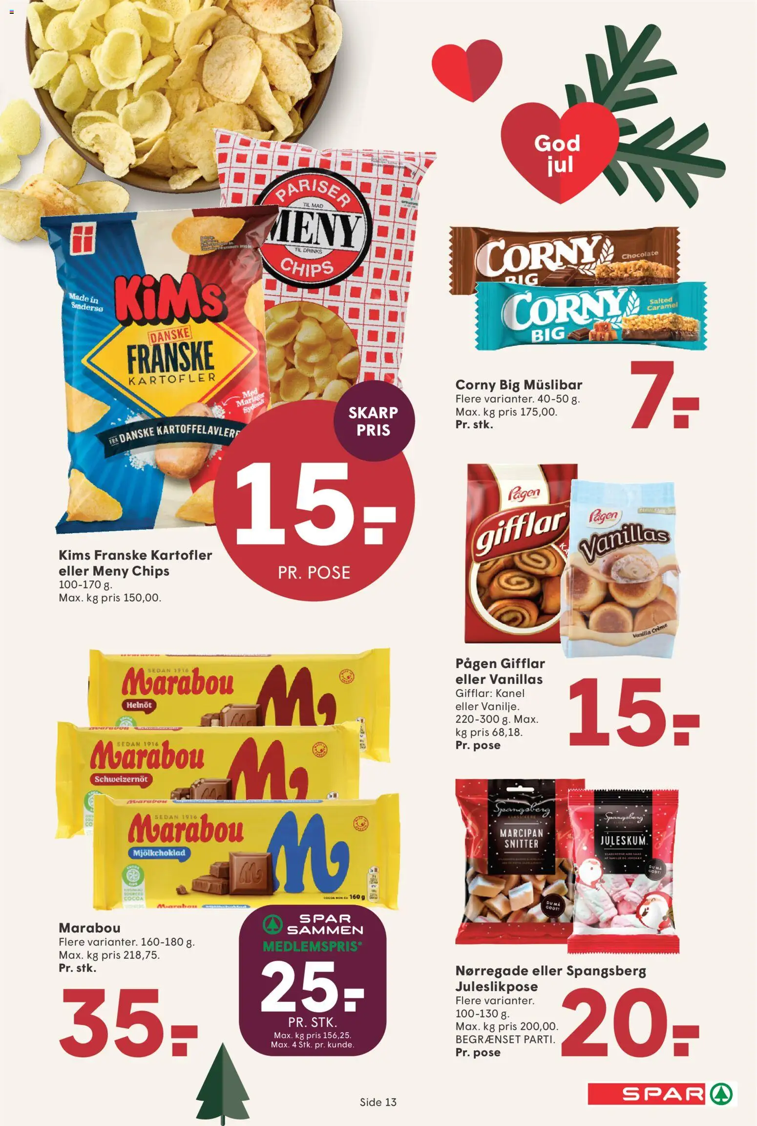 Spar tilbudsavis – gyldig fra 07.11.2025 | Side: 14 | Produkter: Creme, Kanel, Chips, Kartofler