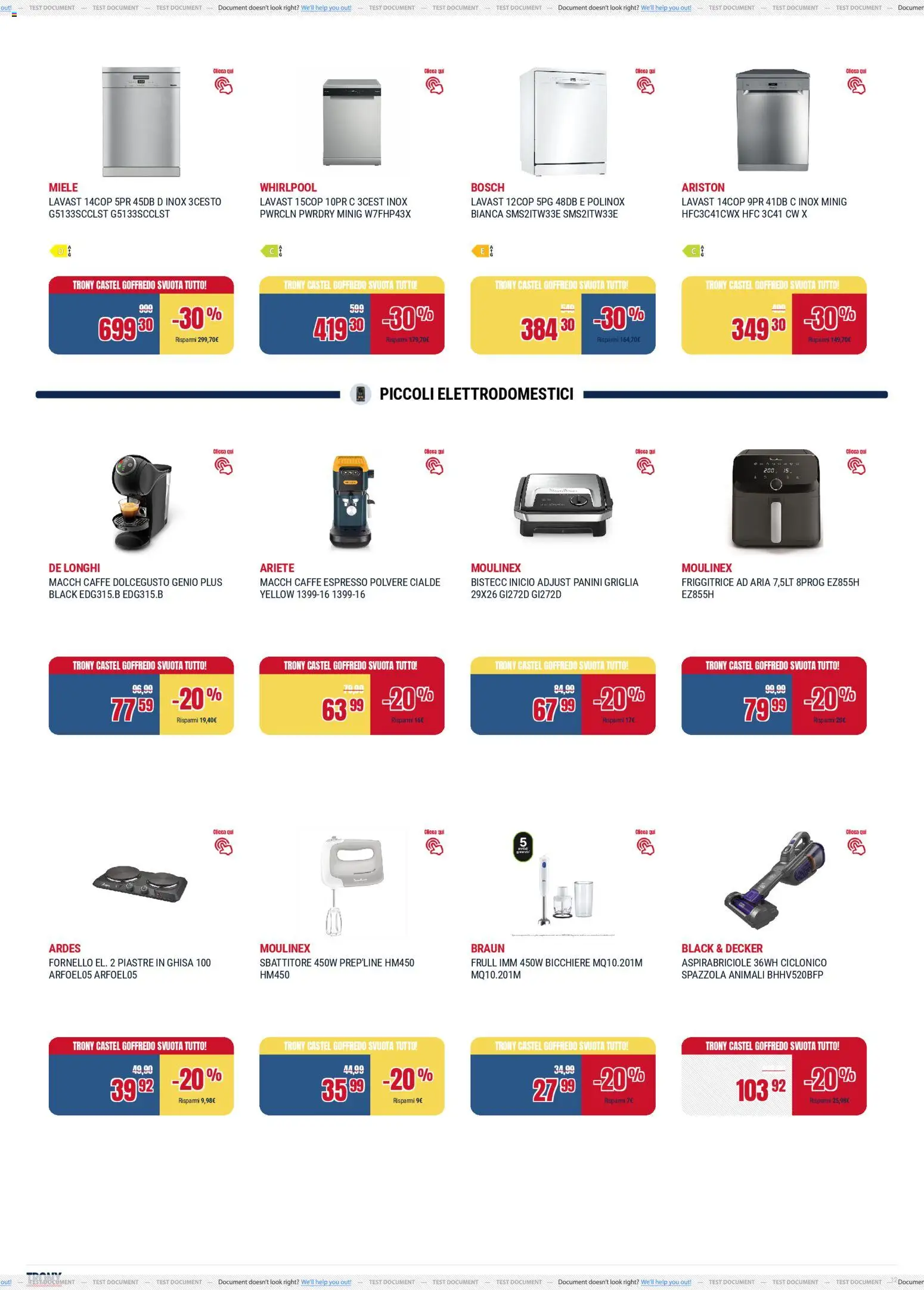 Volantino Trony del 17.04.2026 | Pagina: 12 | Prodotti: Friggitrice ad aria, Sbattitore, Miele, Fornello