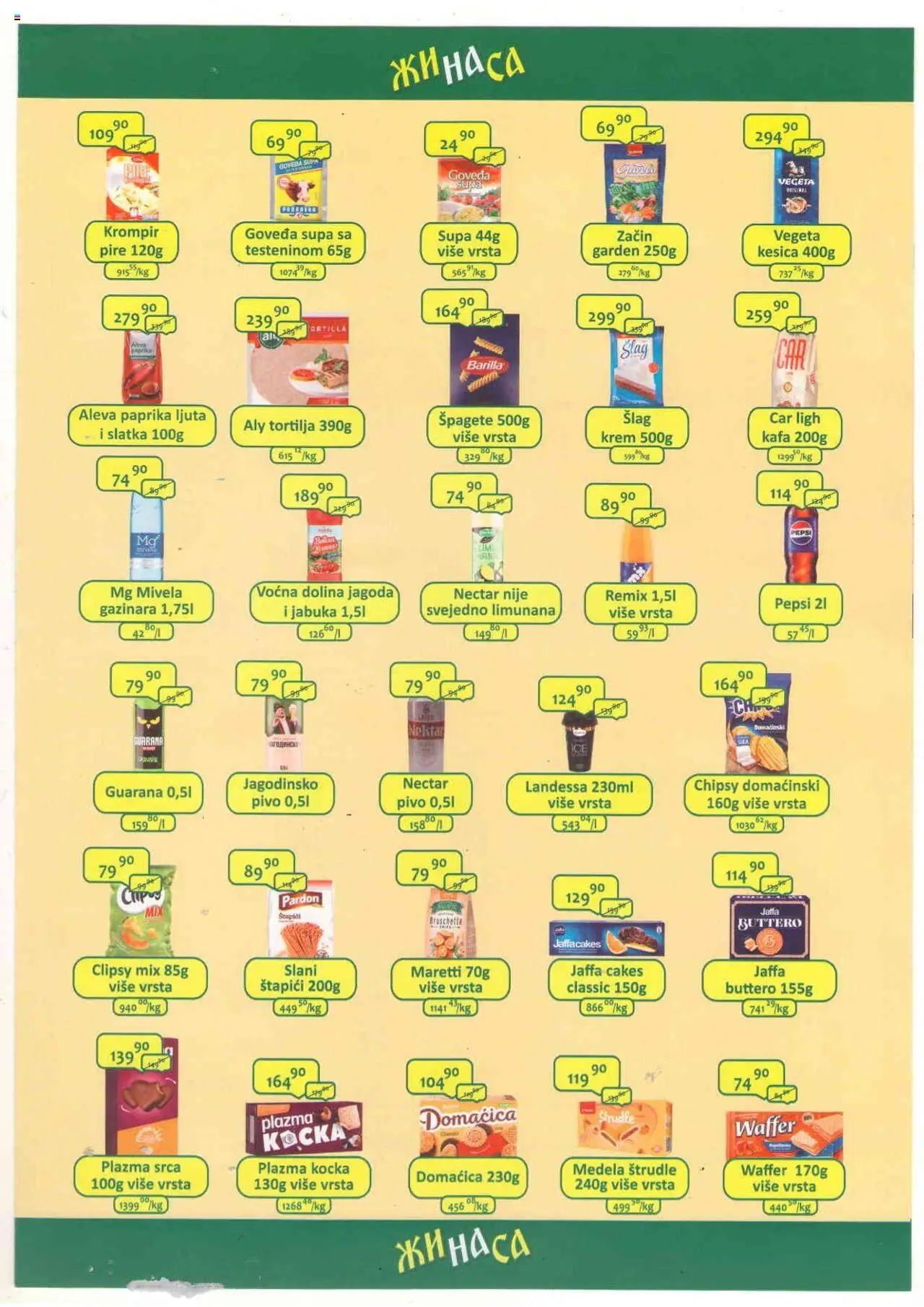 ŽINASA katalog - važi od 01.08.2025 | Strana: 3 | Proizvode: Šlag, Jagoda, Paprika, Kafa