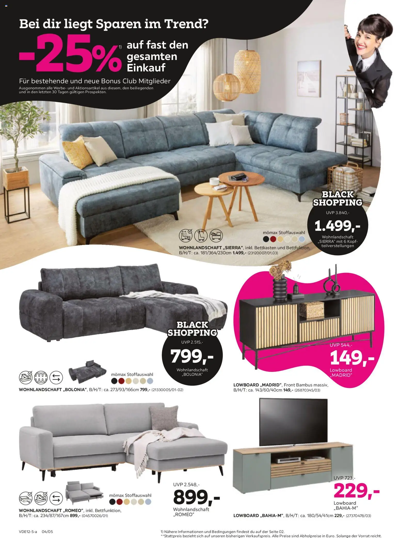 Mömax - Black Friday – gültig ab 24.11.2025 | Seite: 4 | Produkte: Wohnlandschaft, Lowboard