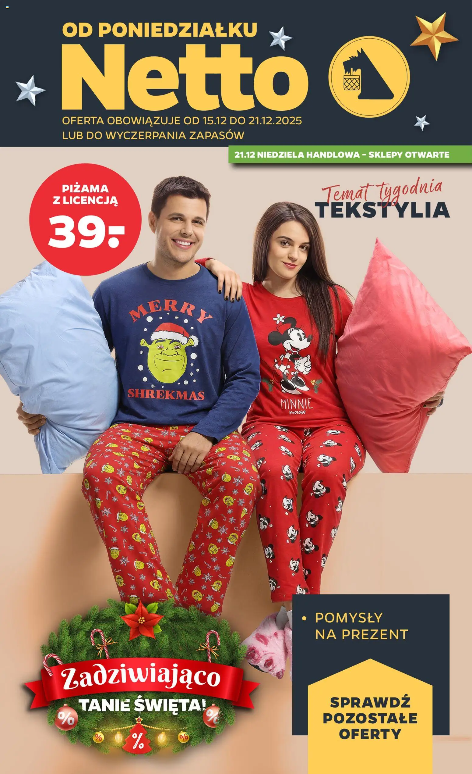 Netto gazetka - Non Food od 15.12.2025 | Strona: 1 | Produkty: Piżama, Tekstylia