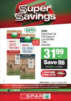 Preview of Spar specials valid from 07.08.2025