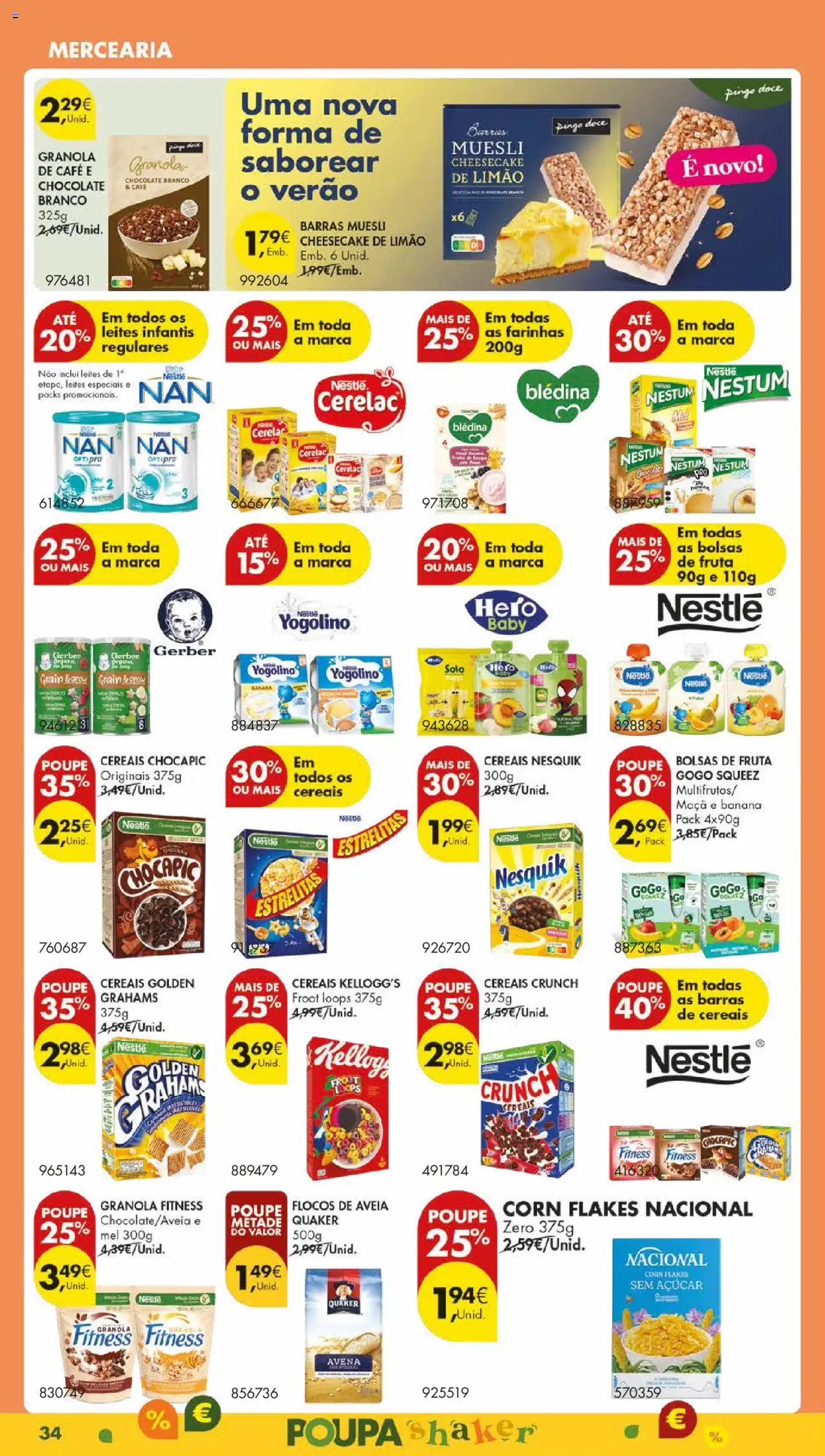 Pingo Doce folheto │ válido de 19.08.2025 | Página: 38 | Produtos: Barras de cereais, Nestlé, Café, Mel