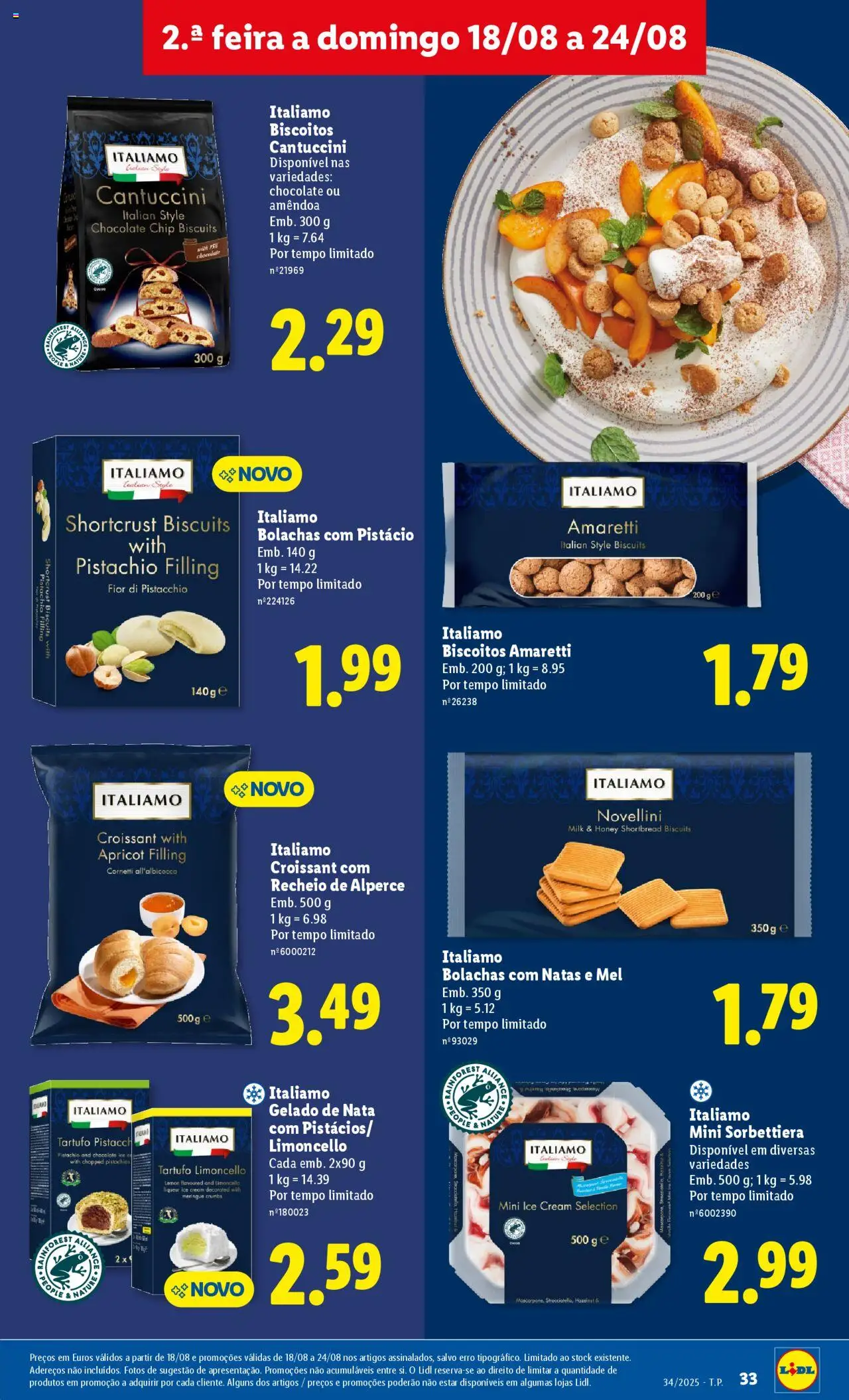 Lidl folheto │ válido de 18.08.2025 | Página: 33 | Produtos: Gelado, Chocolate, Nata, Natas