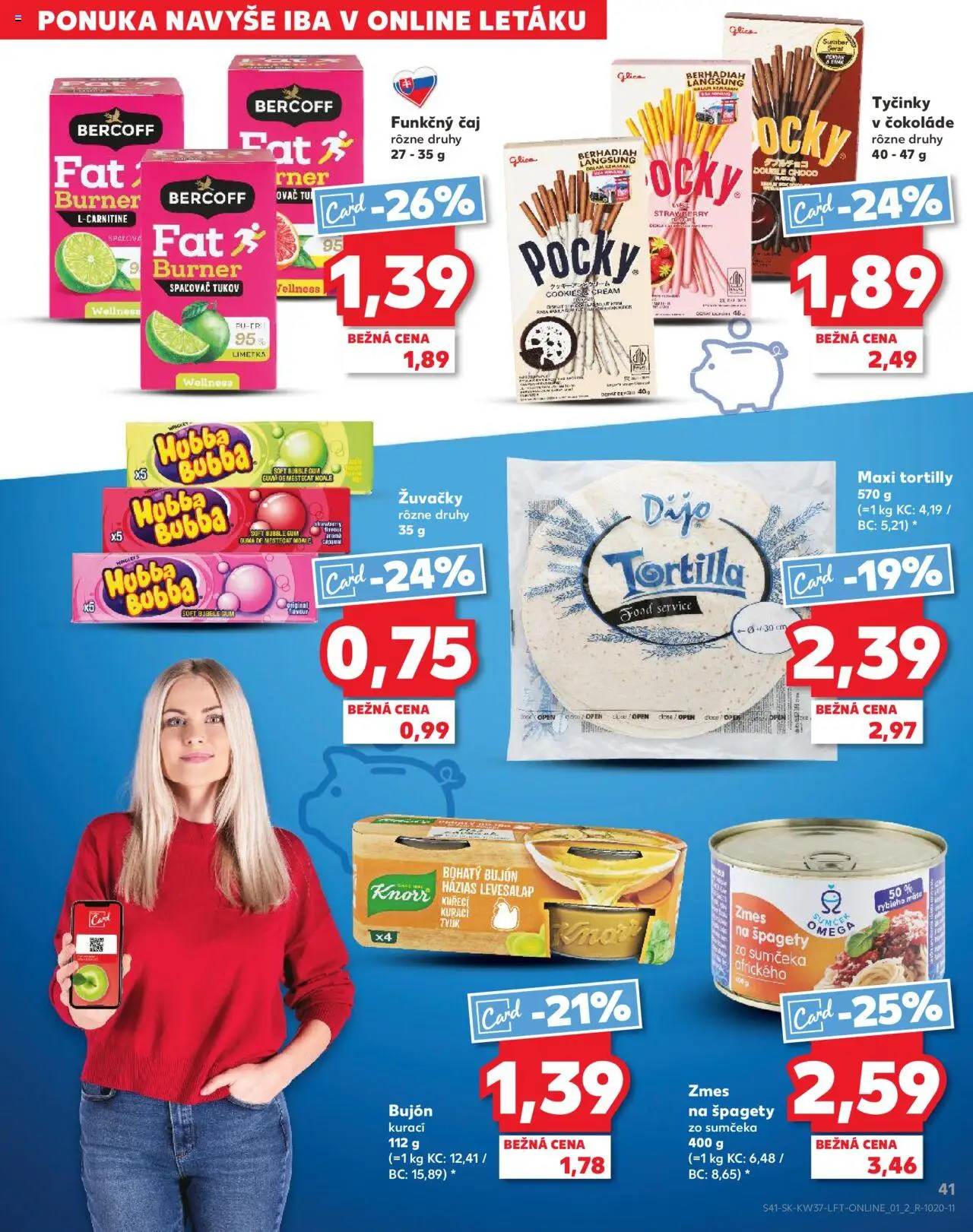 Nové Kaufland akcie – leták je platný od 11.09.2025 | Strana: 41 | Produkty: Limetka, Bujón, Tortilla, Čaj