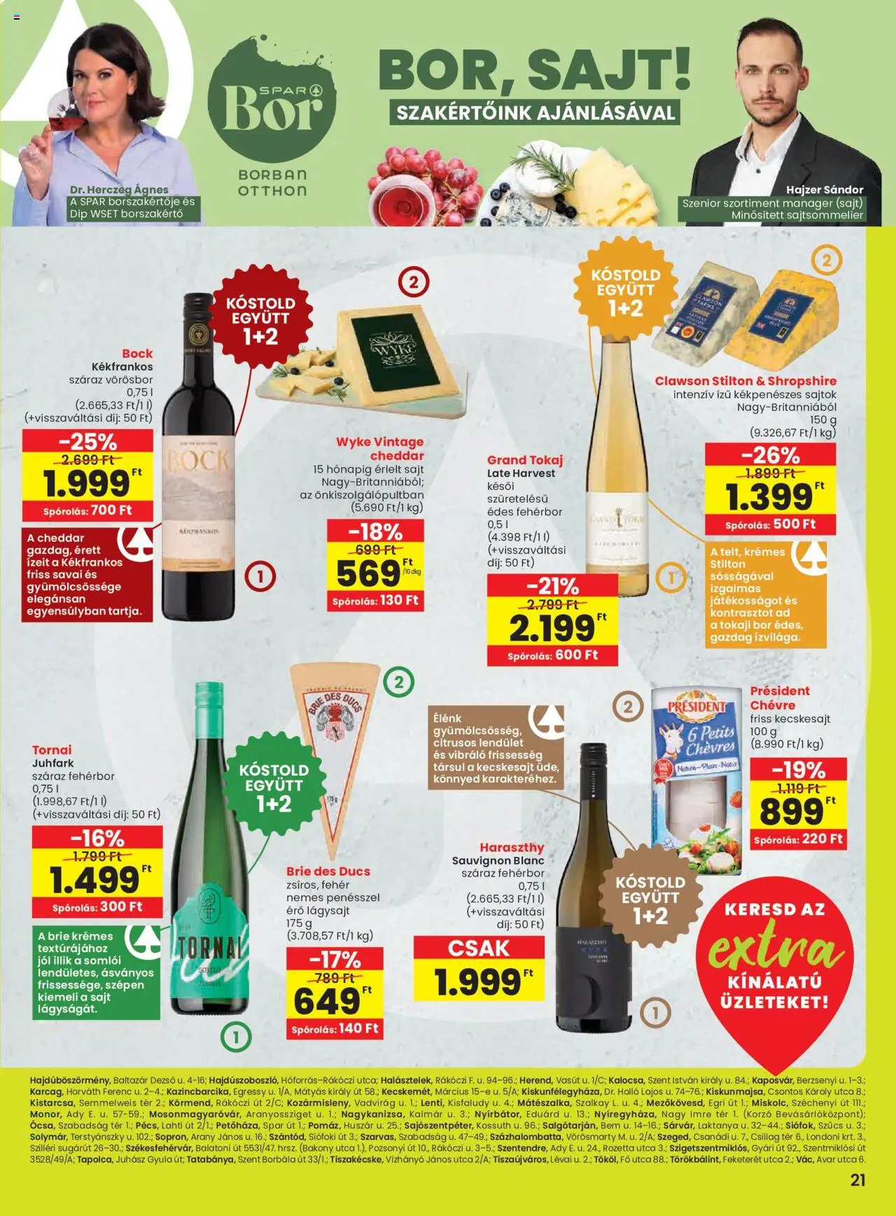 Spar akciós ujság - amely érvényes a következő dátumtól: 09.10.2025 | Oldal: 2 | Termékek: Sajtok, Sajt, Fehérbor, Cheddar