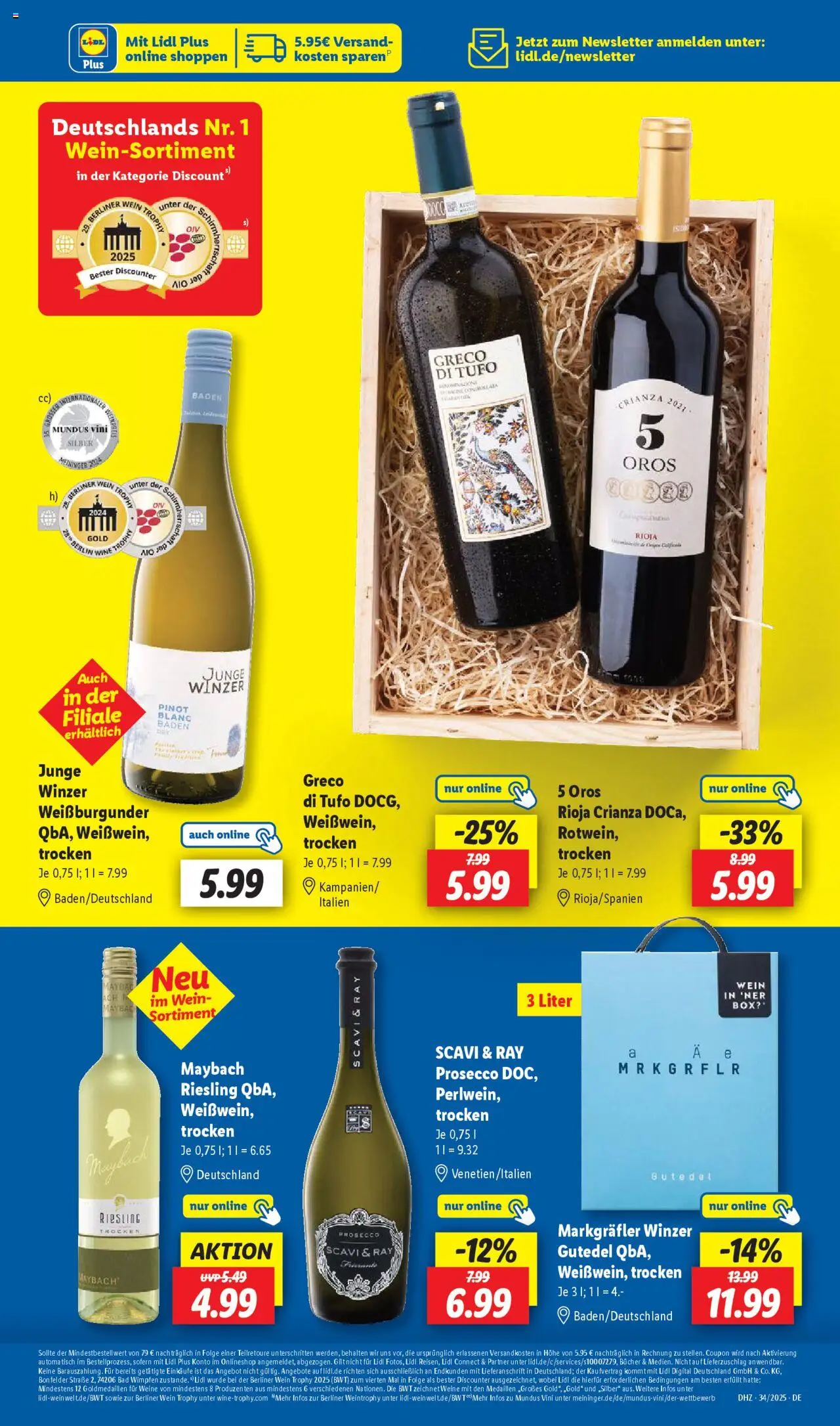Lidl Prospekt Zossen	 - gültig ab dem 18.08.2025 | Seite: 53 | Produkte: Berliner, Tisch, Prosecco, Wein