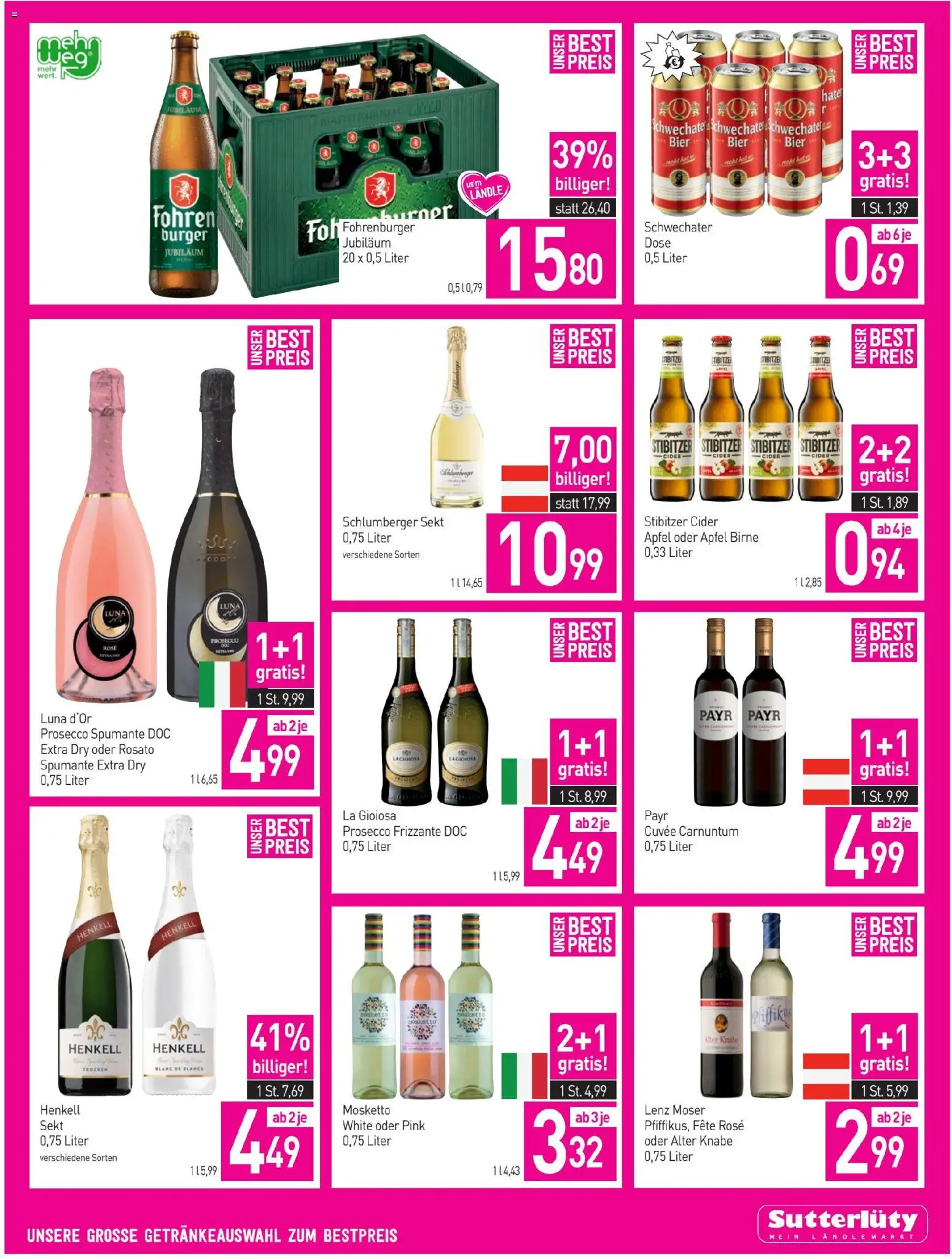 Sutterlüty Flugblatt gültig ab 23.04.2026 | Seite: 3 | Produkte: Birne, Bier, Äpfel