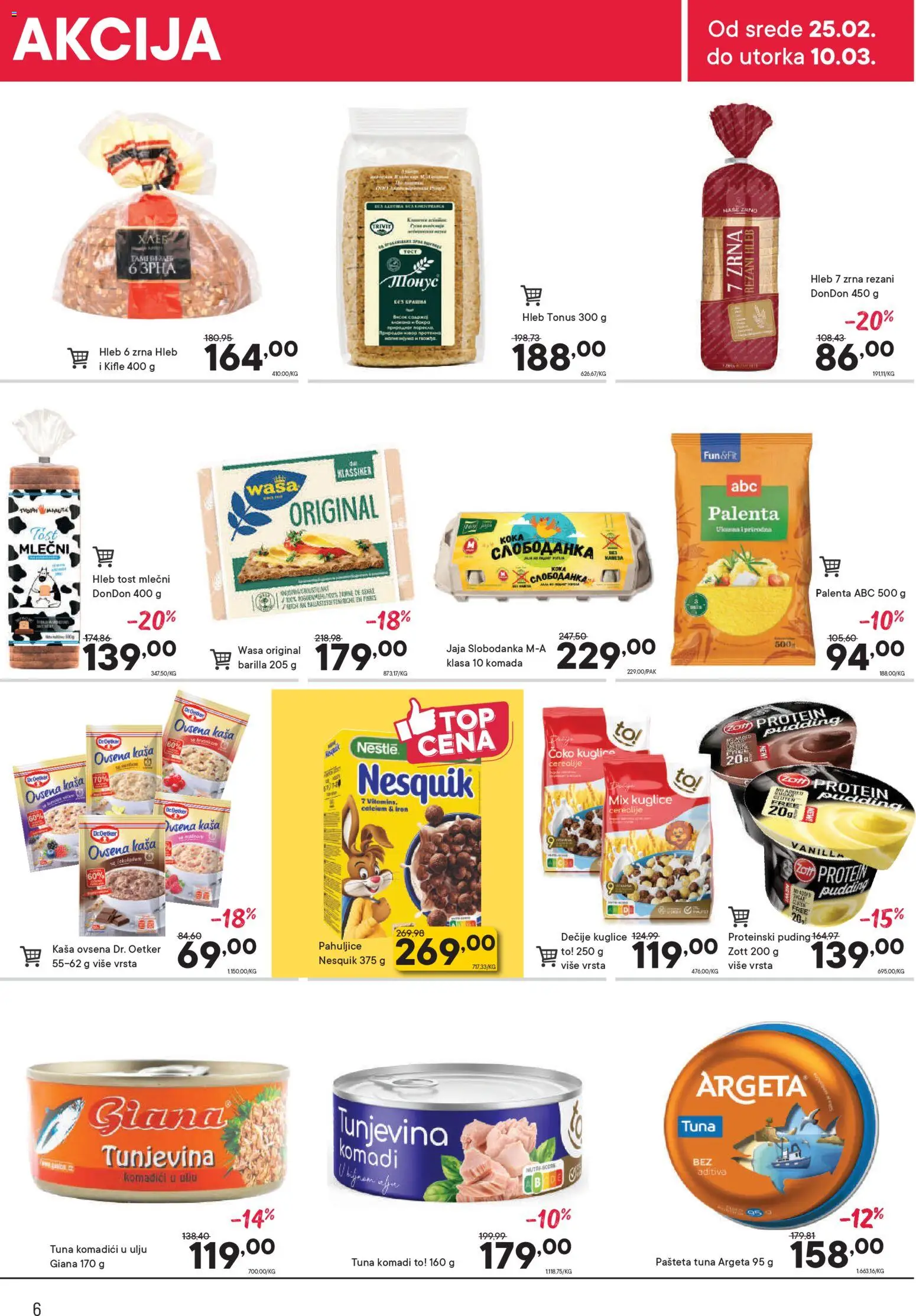 PerSu katalog - važi od 25.02.2026 | Strana: 6 | Proizvode: Rezani hleb, Protein, Ovsena kaša, Puding